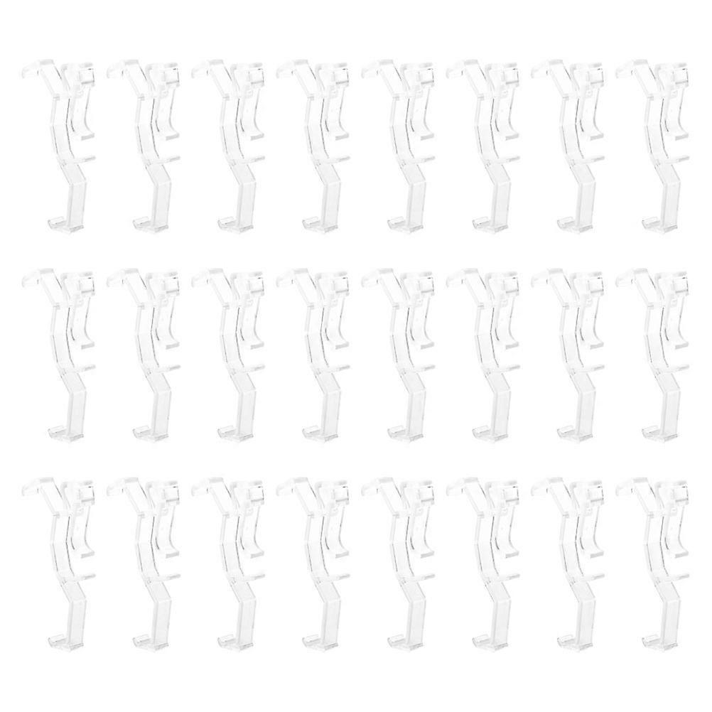 Window Blind Clips Plastic Valance Clips for Home 25Pcs Transparent Concealed Design
