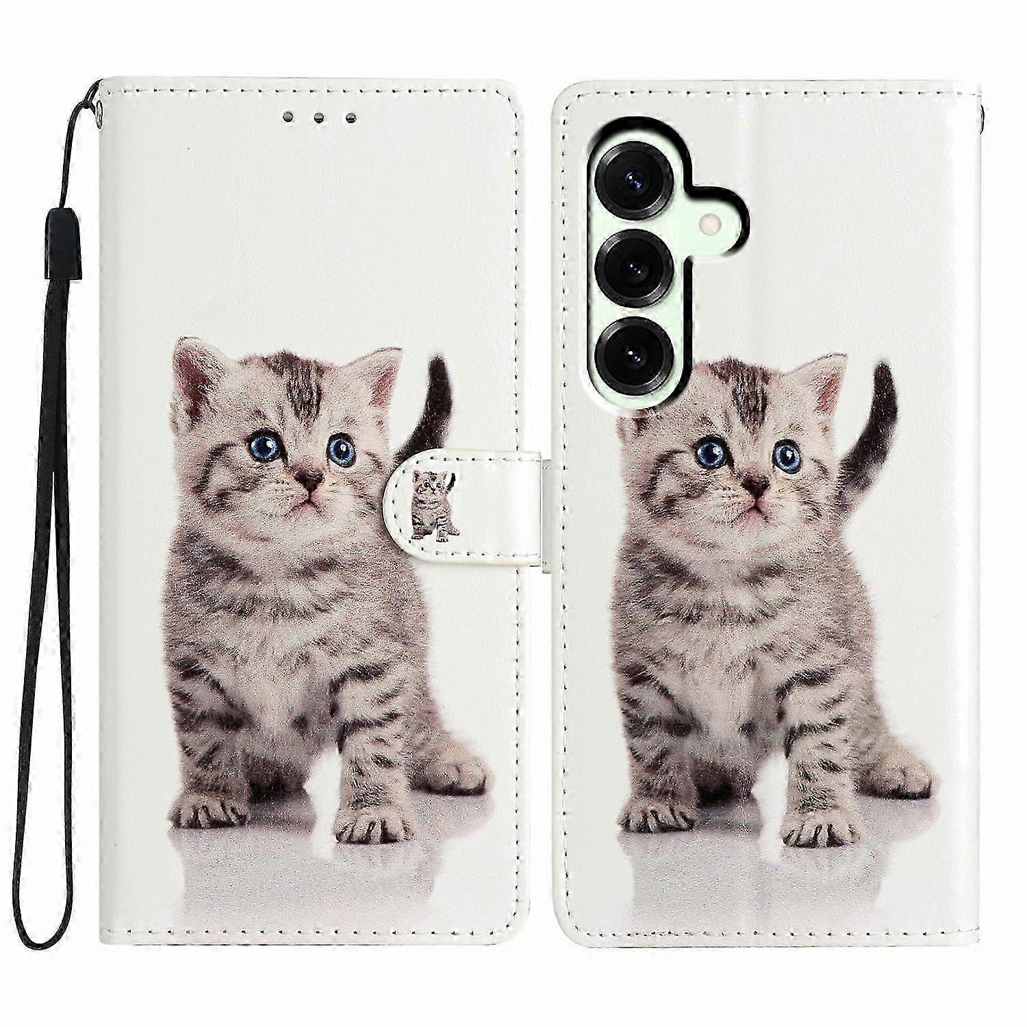 For Samsung Galaxy A17 Wallet Case Pu Leather Pattern Printing Stand Phone Cover With Strap