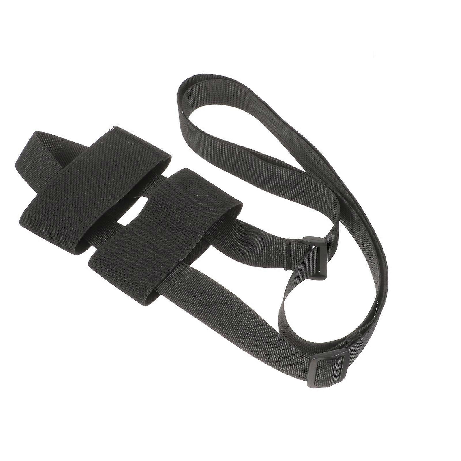 Black Fabric Water Bottle Carrier Strap for Travel Use 3Pcs Set