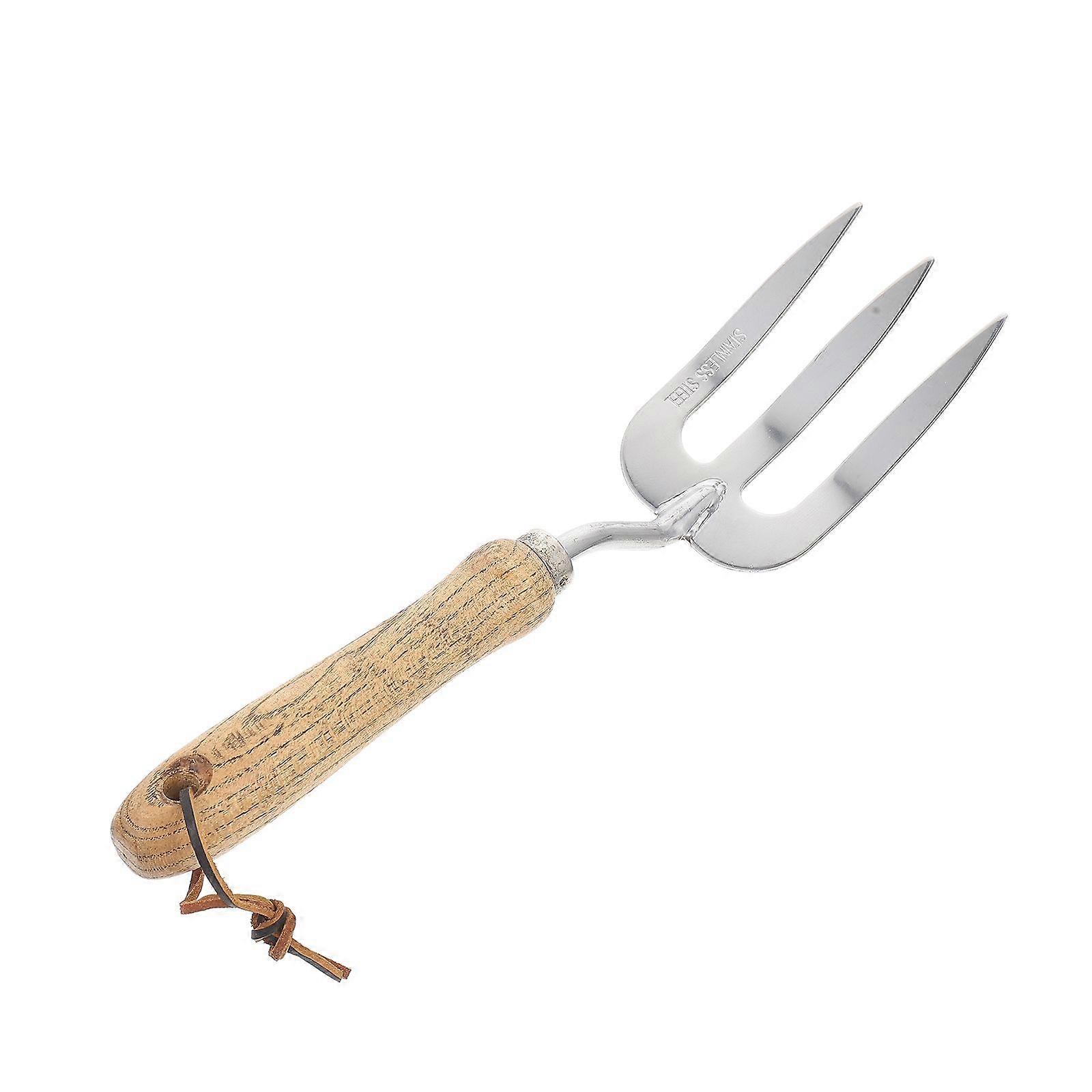 Kestävä puutarhan käsilapio Hyödyllinen puutarhatyökalu Käytännöllinen kolmihampainen lapio