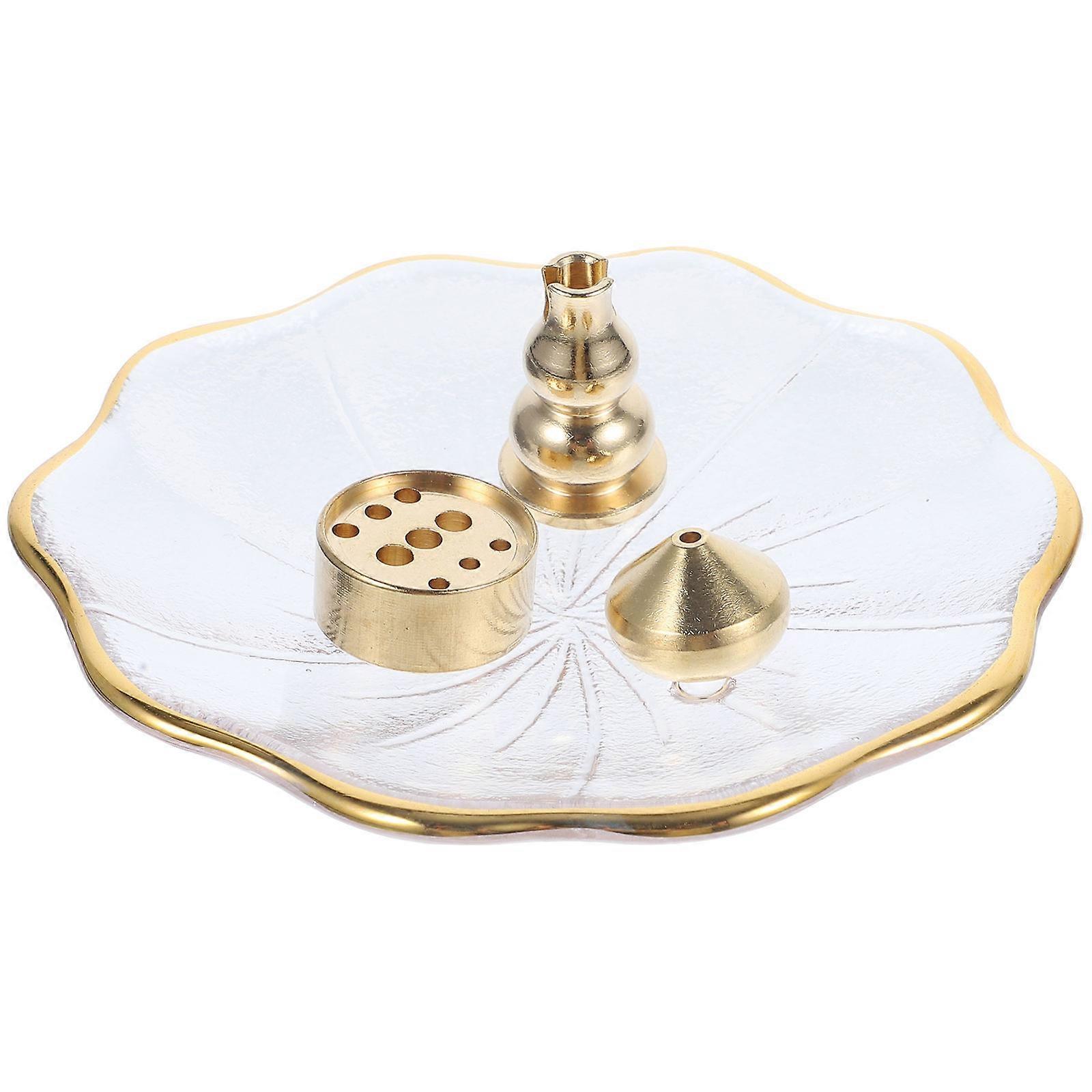 Crystal Incense Holder Decorative Stick Incense Burner for 4Sets