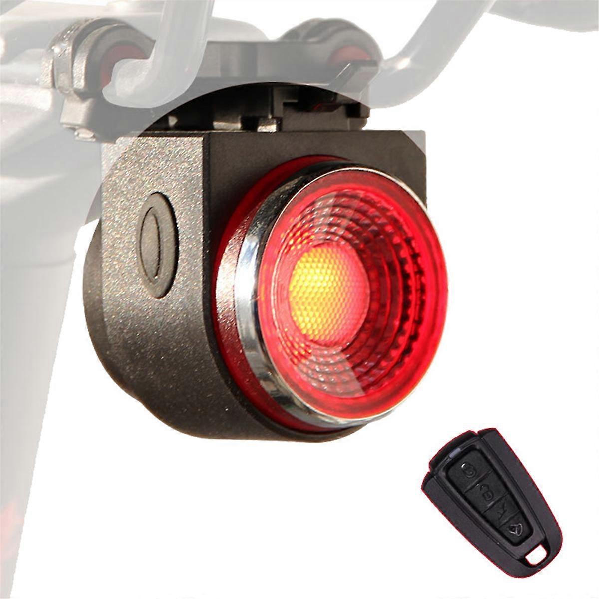 Wireless Bicycle Alarm with Brake Light 115dB Waterproof Motorcycle Alarm Remote Control Anti-Theft Bike Detector Alarm