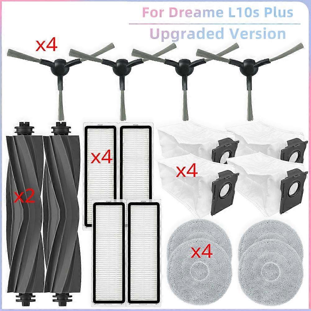 For Dreame Mova S10 Plus / Trouver S10 Plus Spare Parts Main Side Brush Filter Mop Cloth Dust Bag Accessories