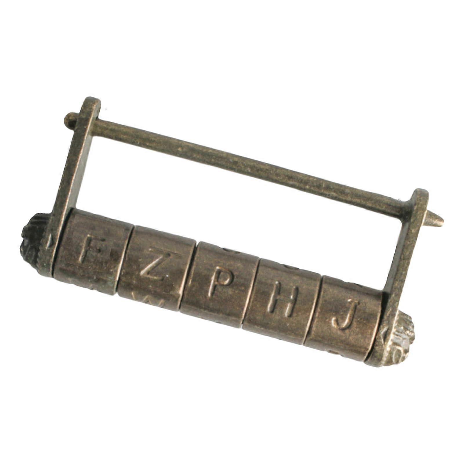 Zinc Alloy Padlock with Chinese Character Design, Miniature Size, Traditional Oriental Style, Password Protected Cabinet Lock