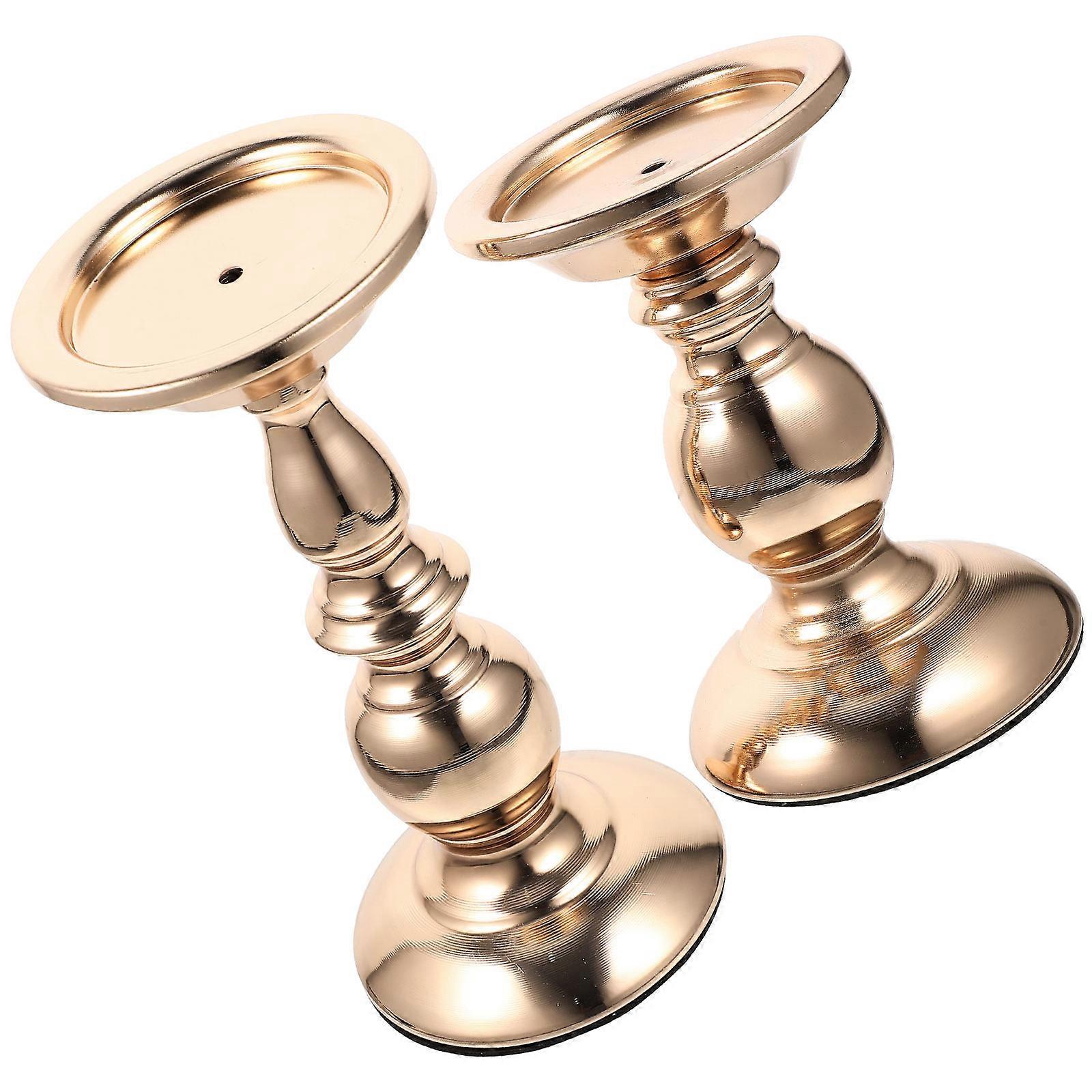 Retro Iron Candle Holder for Candlelight Dinner 4Pcs Home Decor