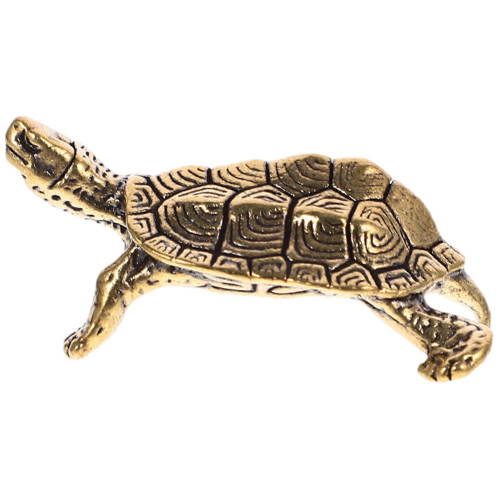 Golden Tea Turtle Ornament Suitable for Desktop Decoration 3Pcs
