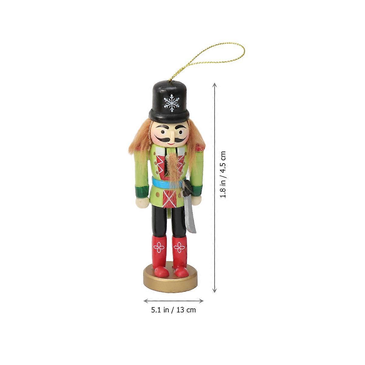Nutcracker Ornaments Decorative Nutcracker Figures for Children 4x13cm 5Pcs Christmas Gift