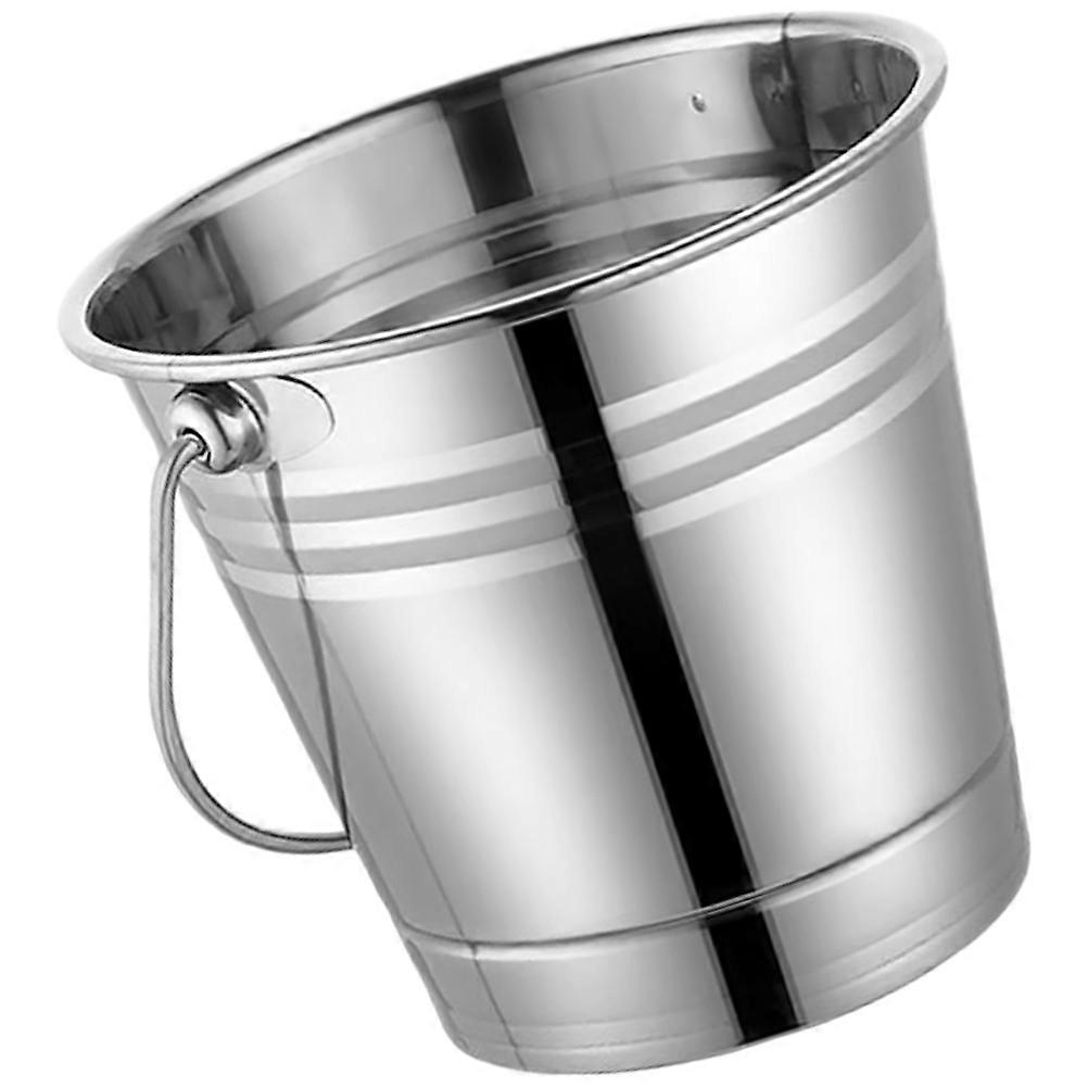 Stainless Steel Ice Bucket Cooling Bar Accessory Silver 15.30X13.30X10.30CM Beverage Storage 1Pack