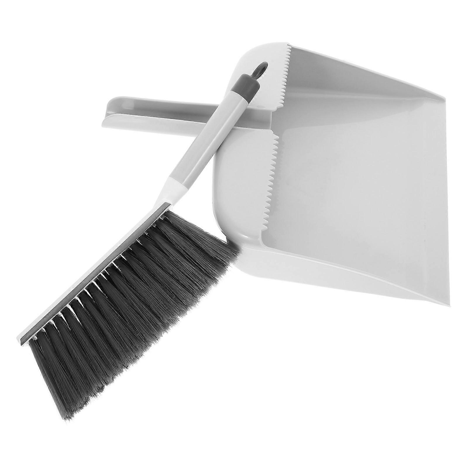 Dustpan and Small Cleaning Brush for Desktop Cleaning 1Set Grey Color