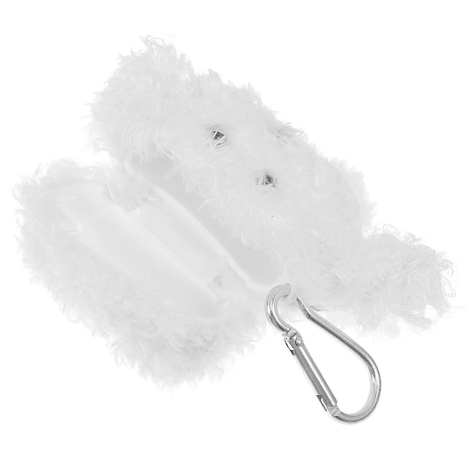 Creative Wireless Earphone Case Plush Cover Compatible With Airpods Daily Use White Color Protection 5 Sets