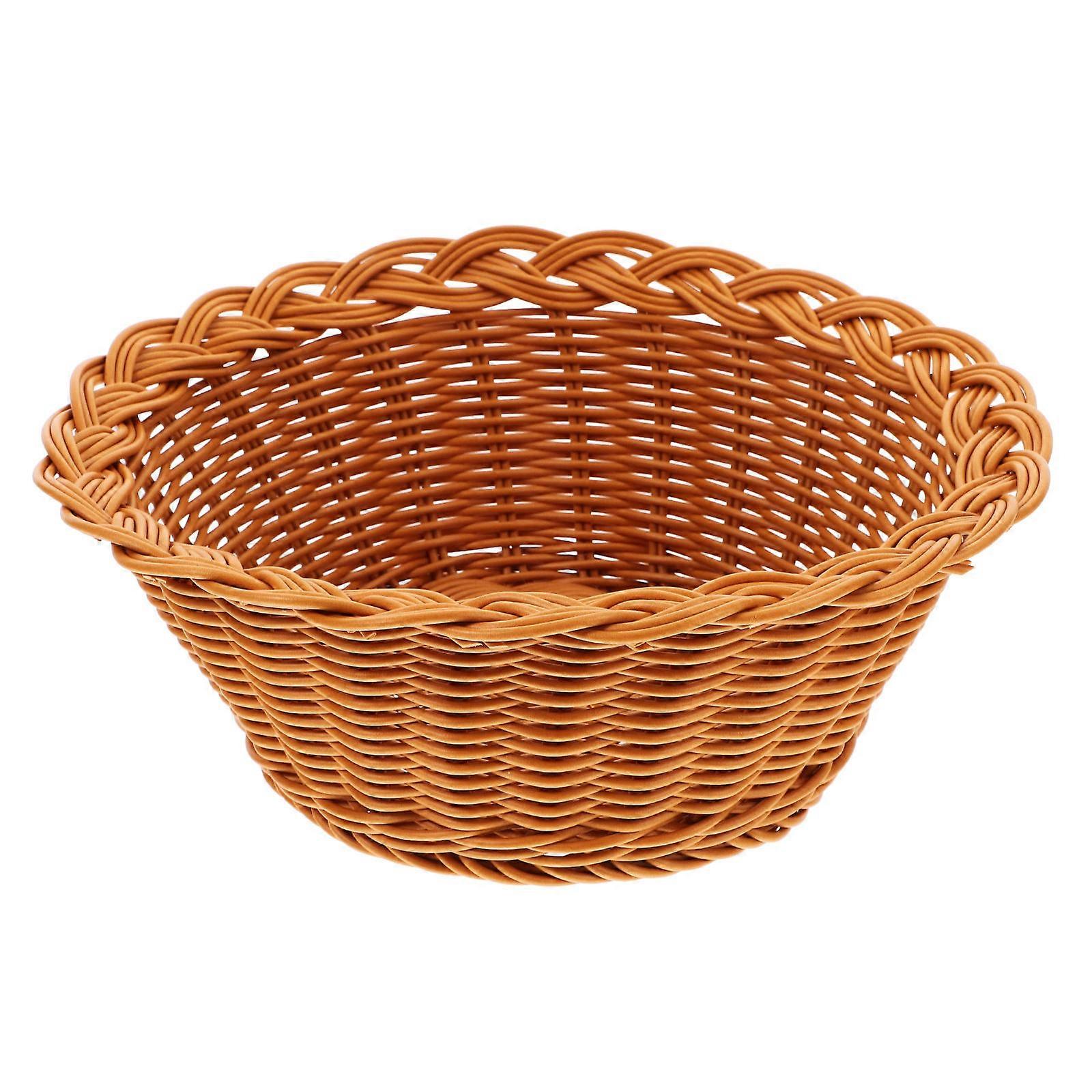 Woven Bread Basket for Kitchen Use 2Pcs Multipurpose Storage Basket