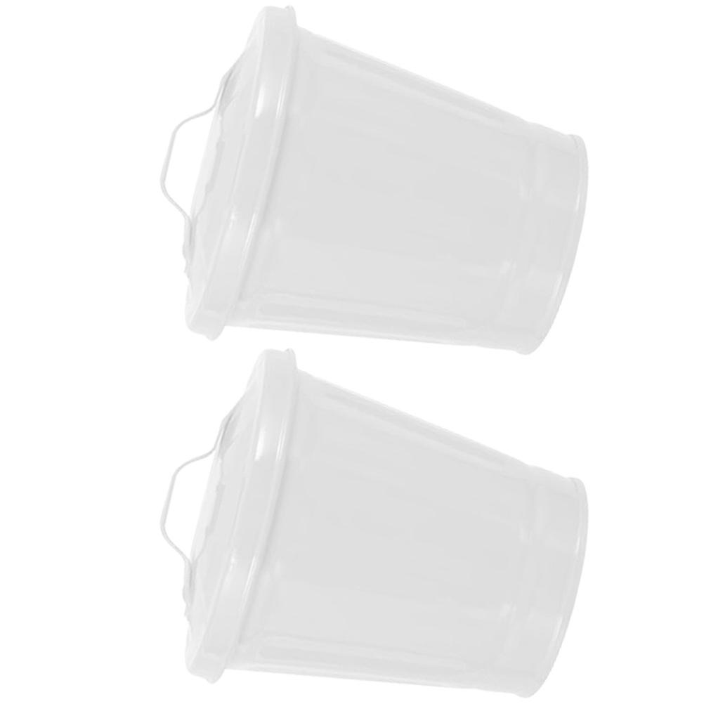 8Pcs Small Trash Can Desktop Garbage Bin for Storage Use White Multipurpose