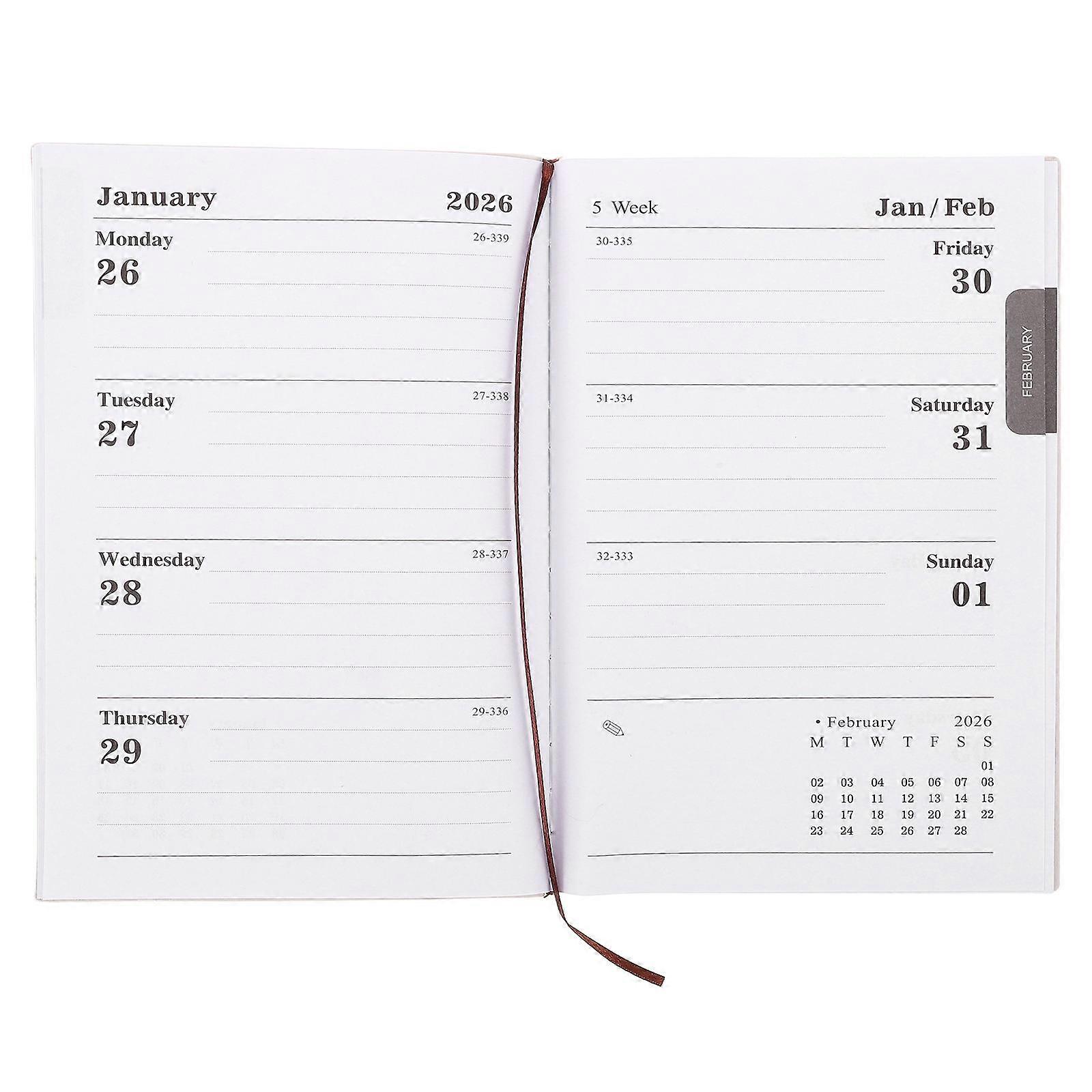 Daily Appointment Book A5 Planner for Time Management 2Pcs 1 Book