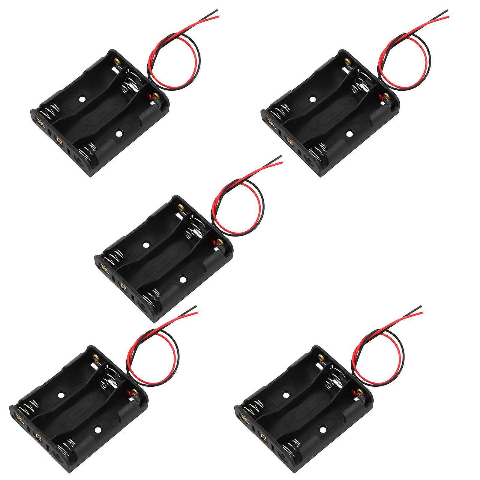 Aa Battery Holder Case with Wire Leads for 25Pcs Battery Organizer