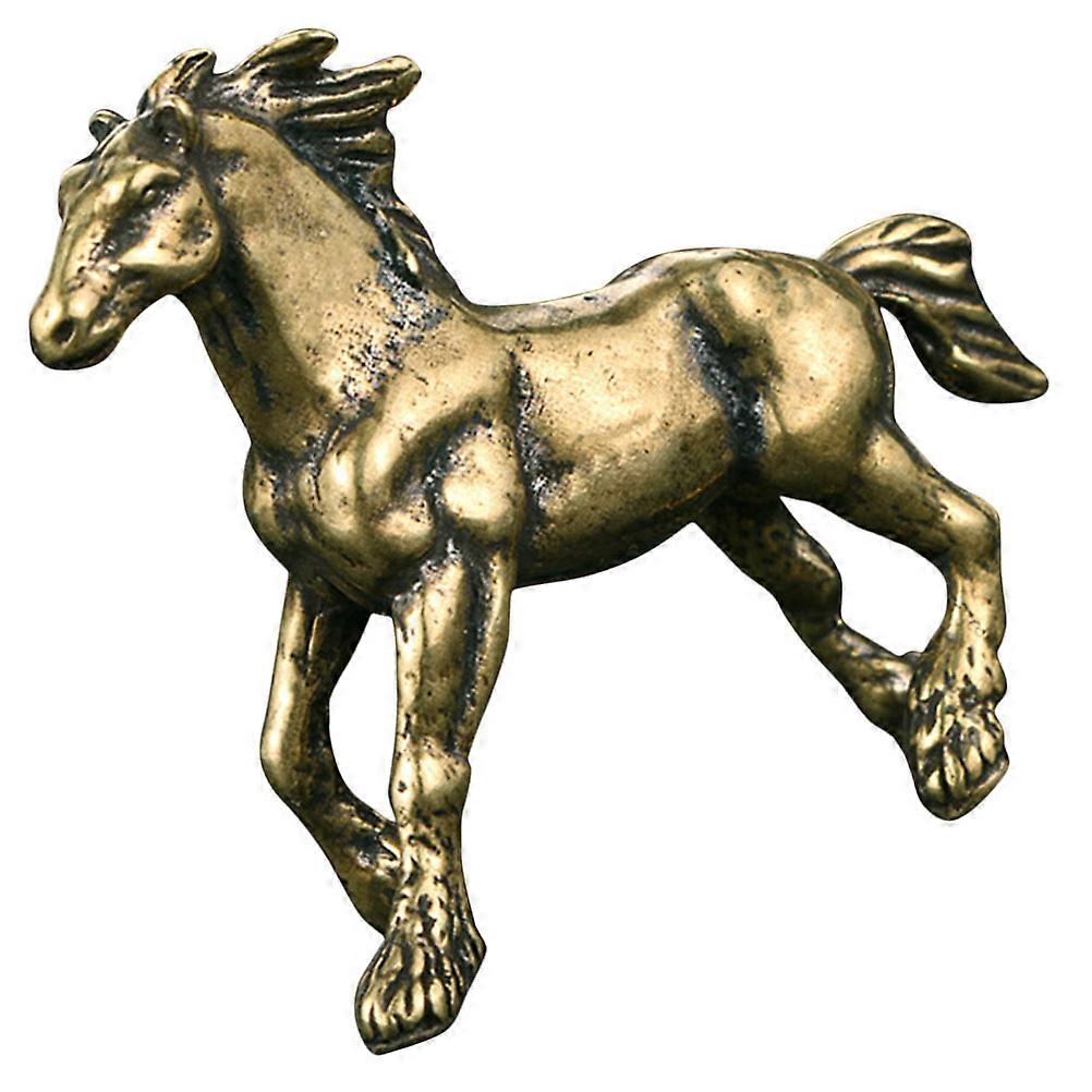 Copper Horse Ornament Solid Horse Decor for Office Desk 5Pcs