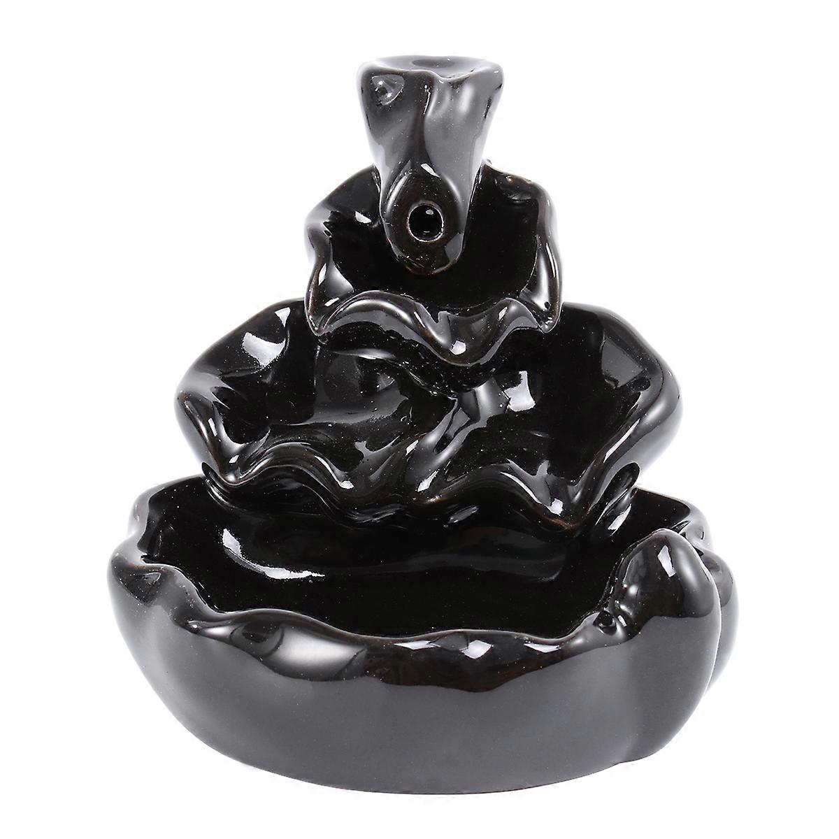 Censer Tower Ceramic Incense Burner for Home Decor with 2Pcs