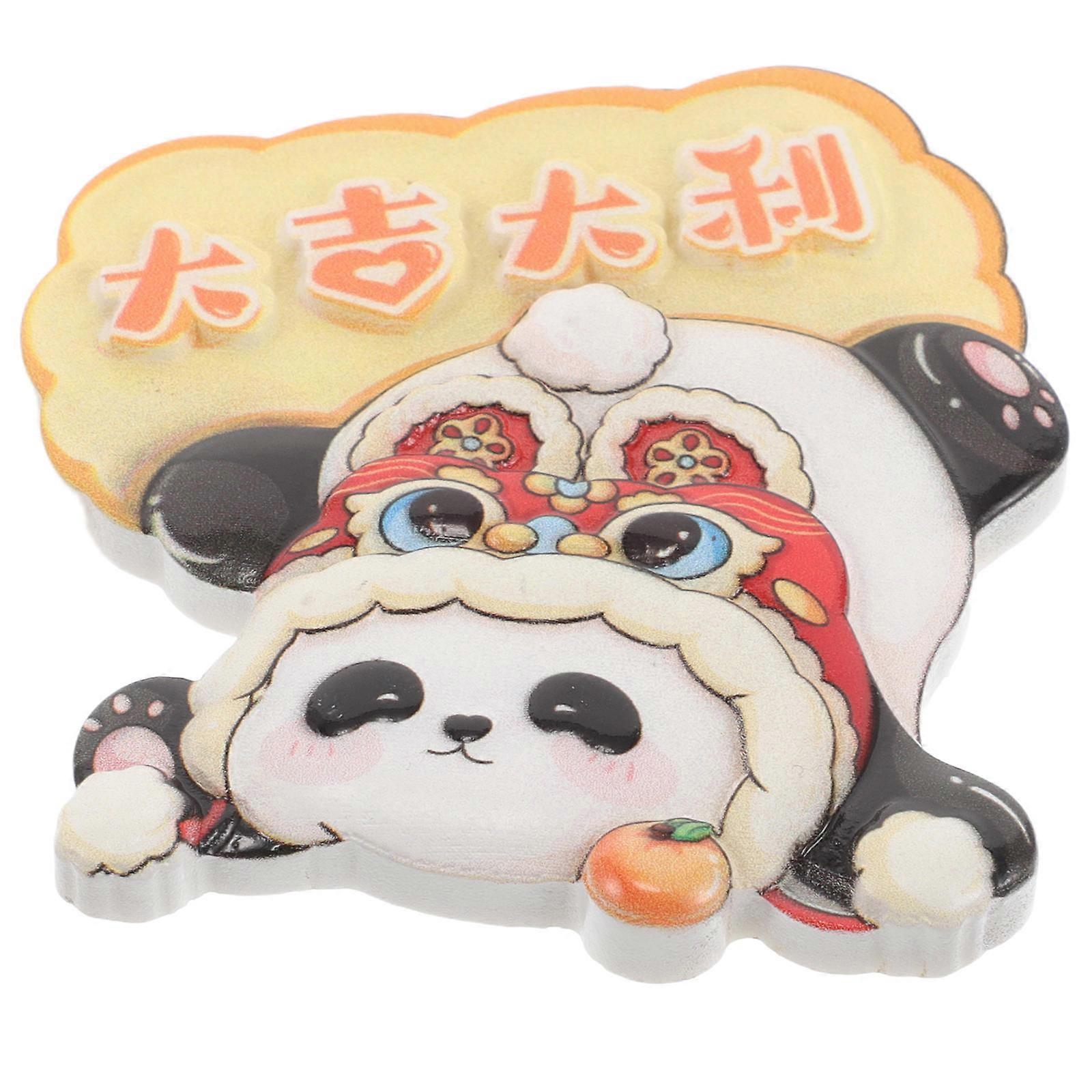 Panda Refrigerator Stickers Cute Fridge Magnets for Kitchen 4Pcs Kit