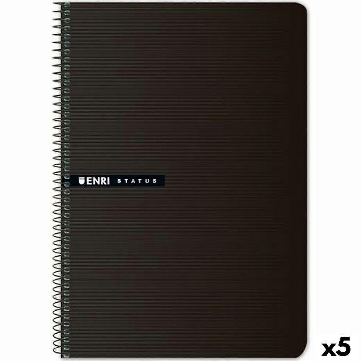 Book of Rings ENRI STATUS Black Quarto 100 Sheets (5 Units)