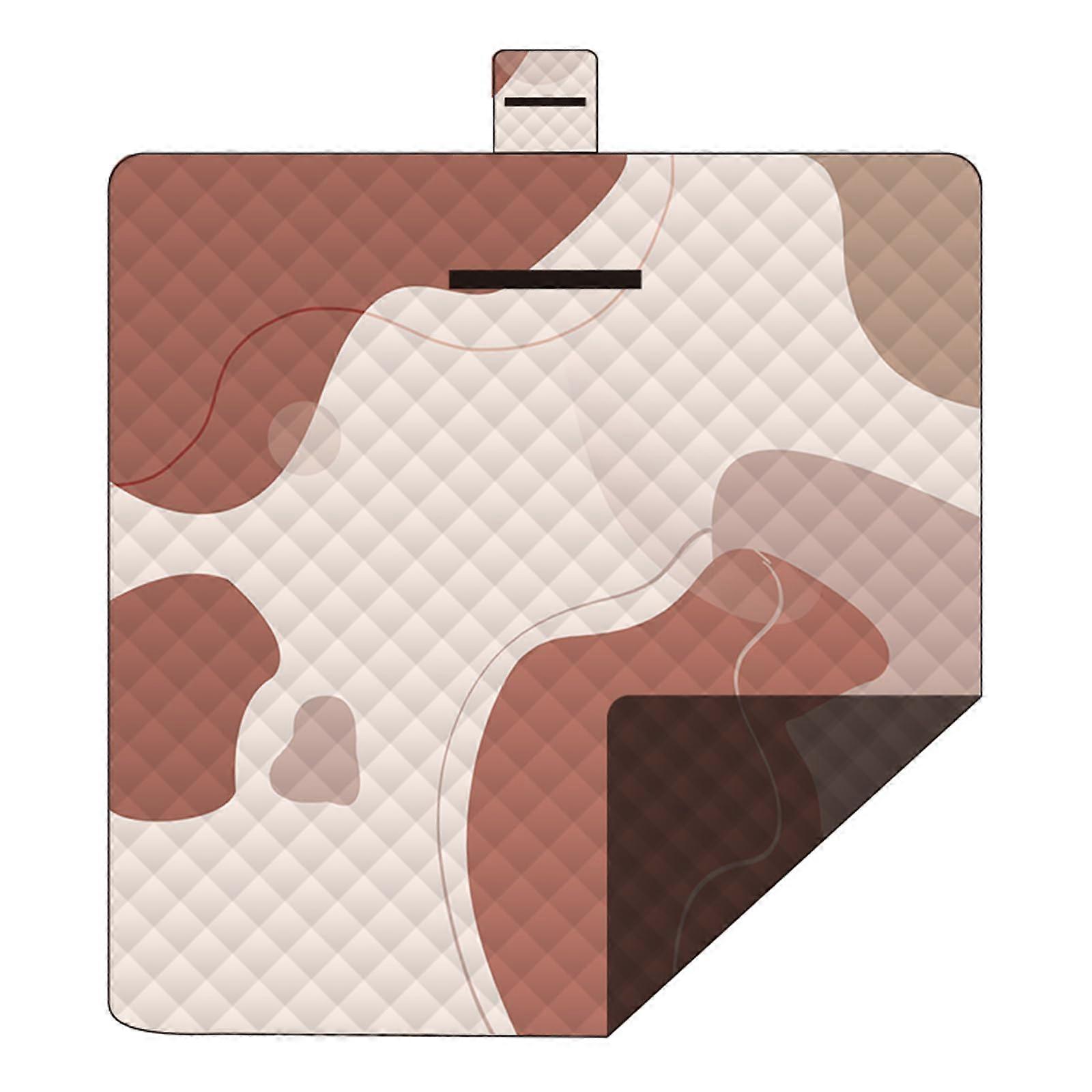 Picnic Blanket Waterproof Large 200x200cm With Carrying Handle Strap Foldable Outdoor Rug Red Texture