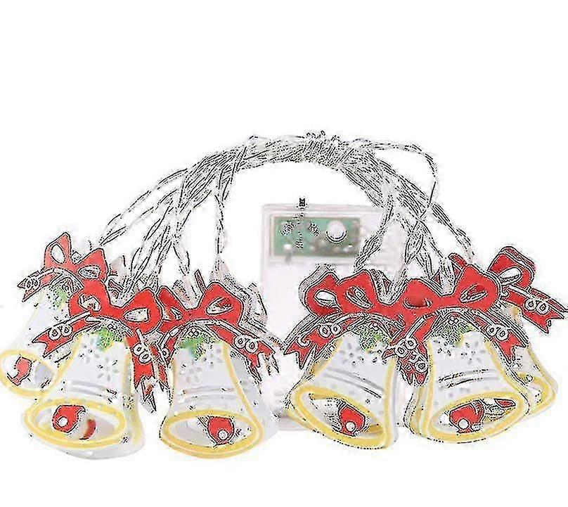 Painted Wrought Iron LED Christmas Light String with Battery for Creative UK Decor