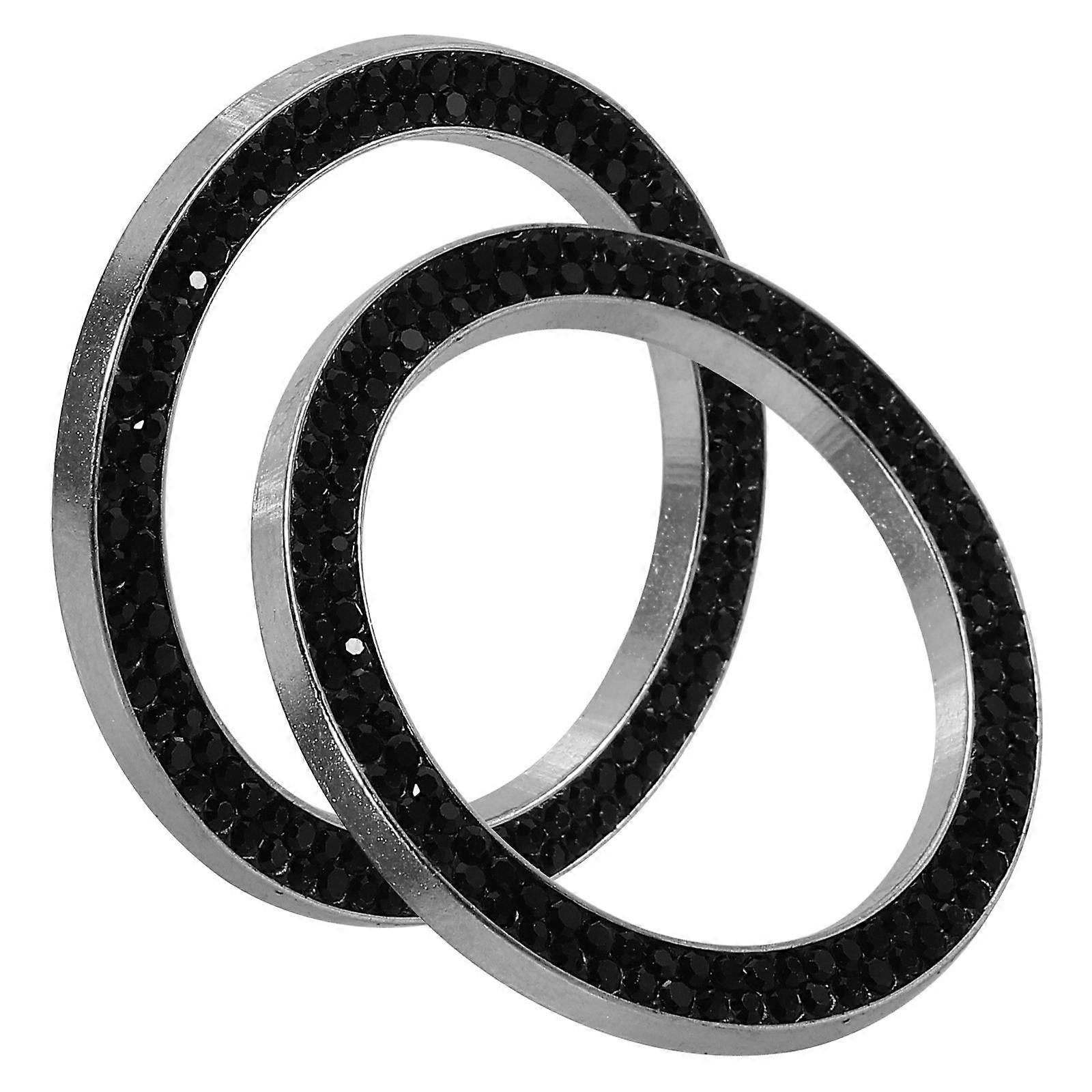 Rhinestone Engine Start Decoration Ring for Push Start Button Cover 1Pair