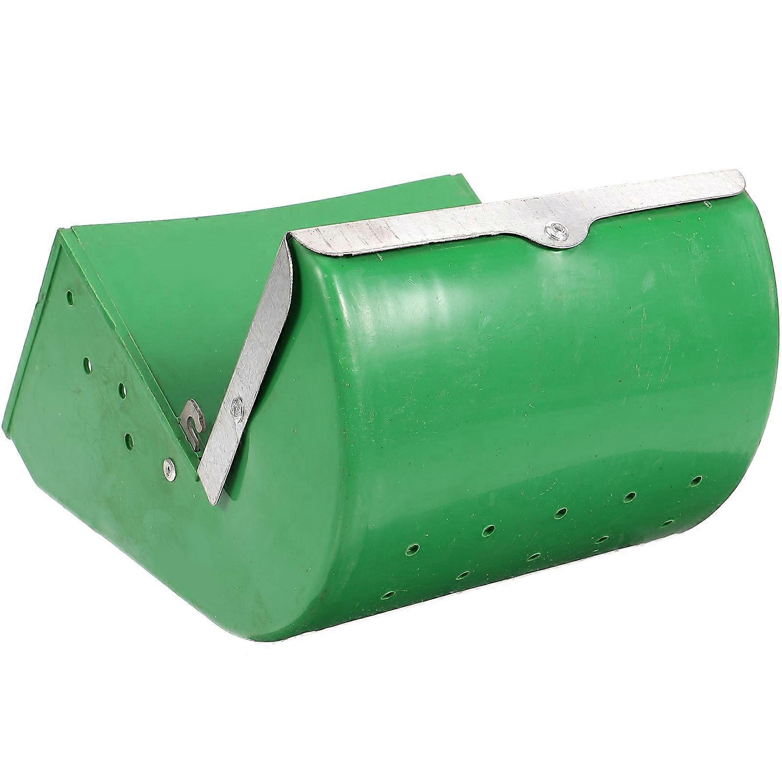 Rabbit Feeder Box Dark Green Plastic Storage Solution For Breeding Factory Small Animals 3Pcs