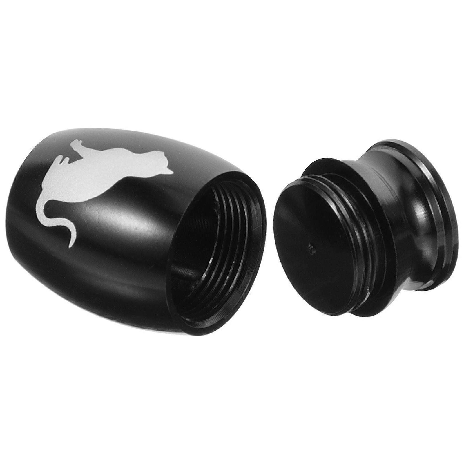 Miniature Pet Urn for Dog Ashes 4Pcs Black Alloy Ashes Keepsake Box