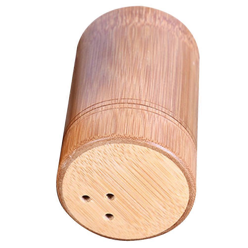 Bamboo Toothpick Case Organizer for Home Use 2Pcs Storage Holder