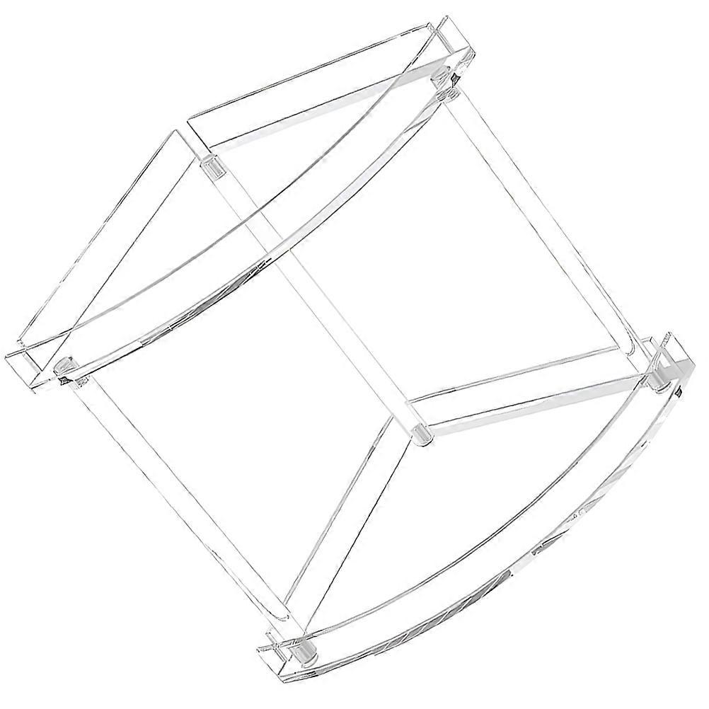 Corner Vanity Organizer Transparent Bathroom Cosmetics Holder Simple Design 1Pack