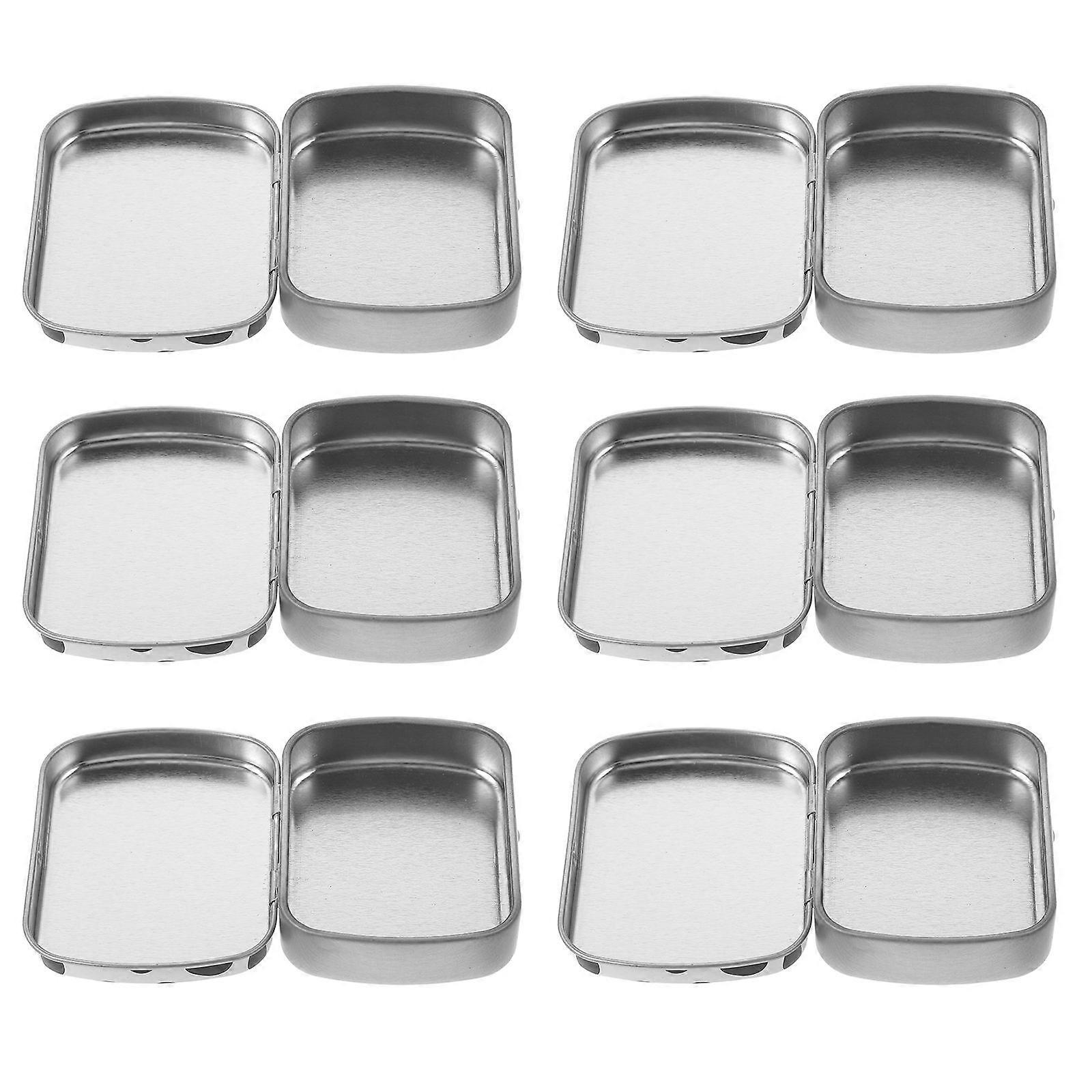 Iron Sundries Box Small Storage Organizer for Storage 24Pcs Flip-Type Rectangular