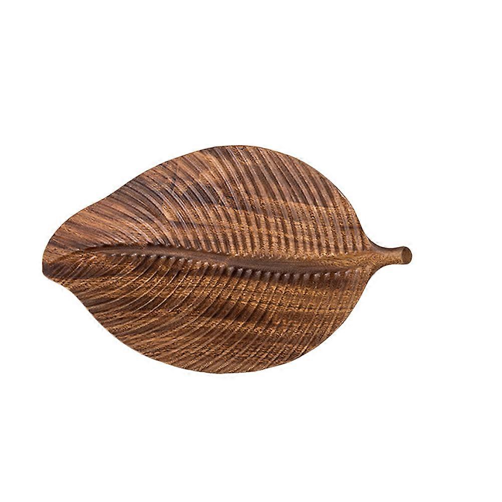 Wooden Dried Fruit Plate Leaf Shape Suitable for Home Use