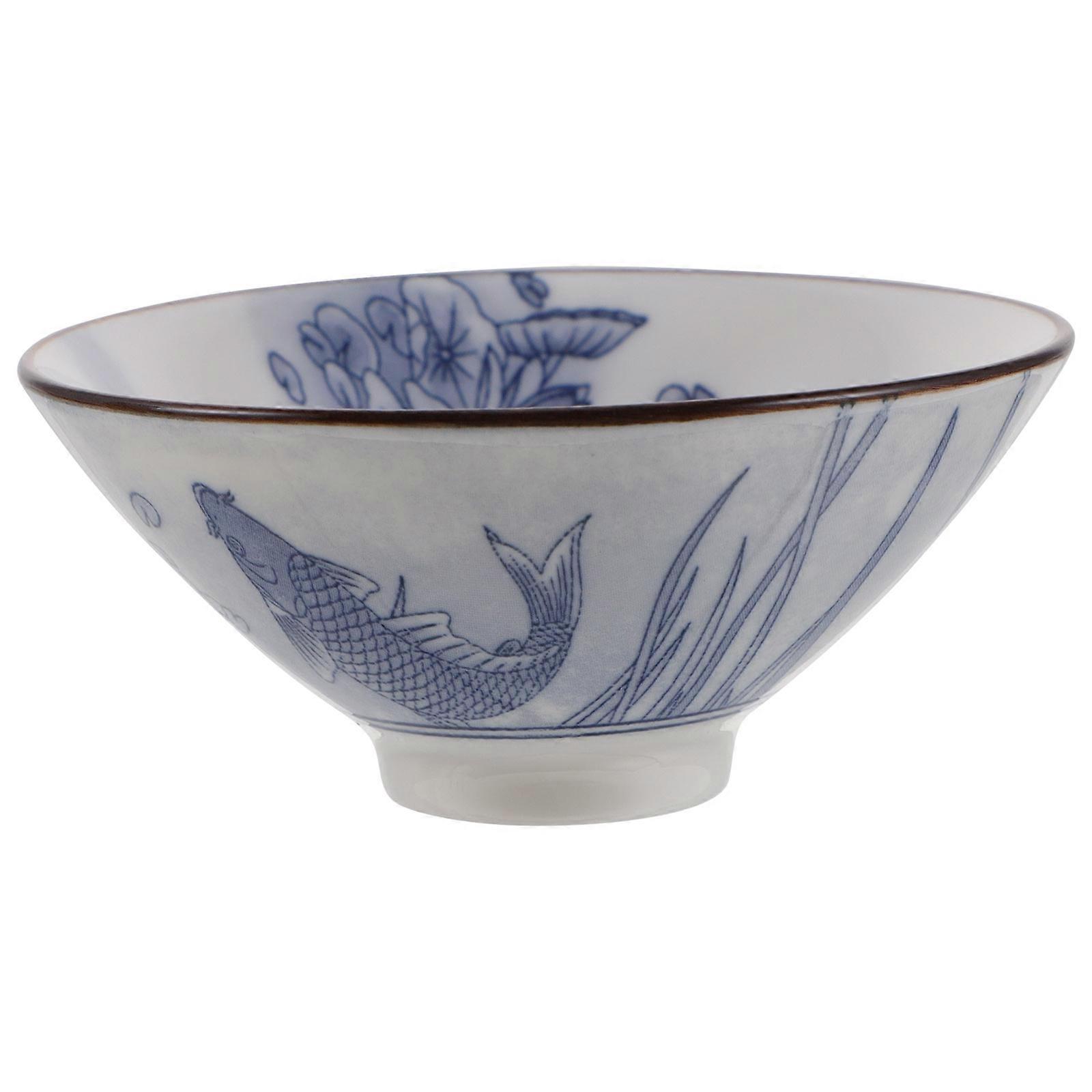 Hand Printed Ceramic Tea Cup Set for Storage 4Pcs Tea Accessories