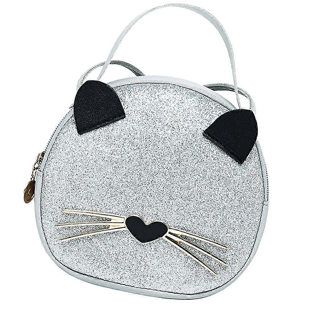 PU Handbag Small Round Tote Bag for Storage Use Leopard Grain