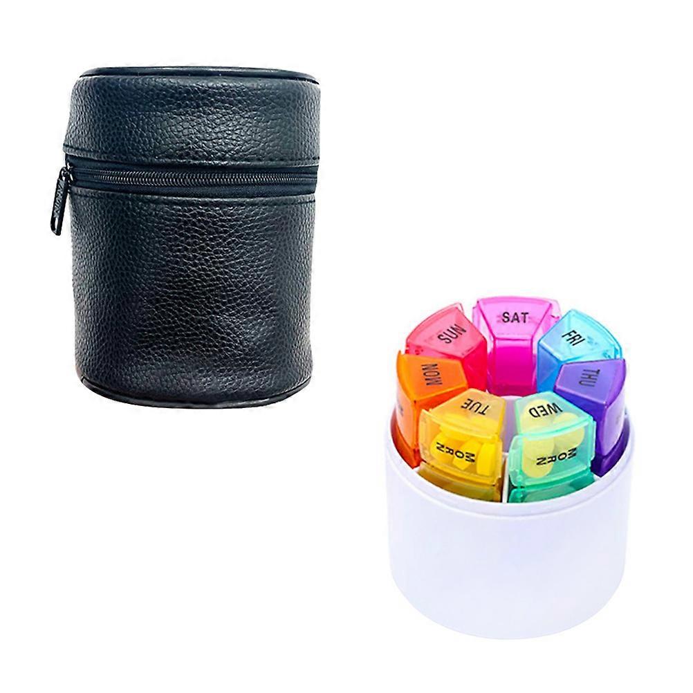 Pill Boxes 2Sets Portable Container for Medicine Storage