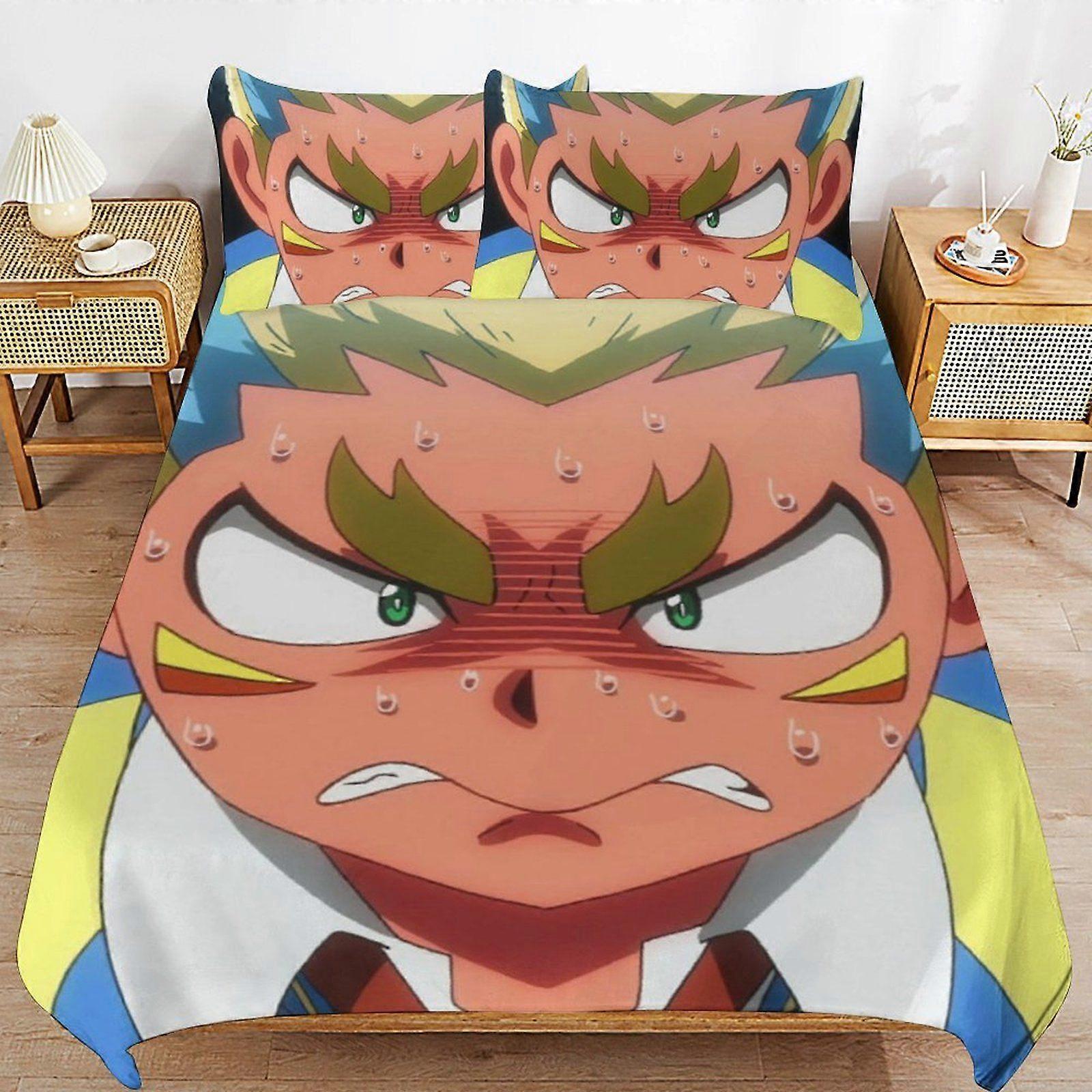 Parure de lit Beyblade Burst avec fermeture éclair et housse de couette douce et lavable en machine. Solution de sommeil facile. o417