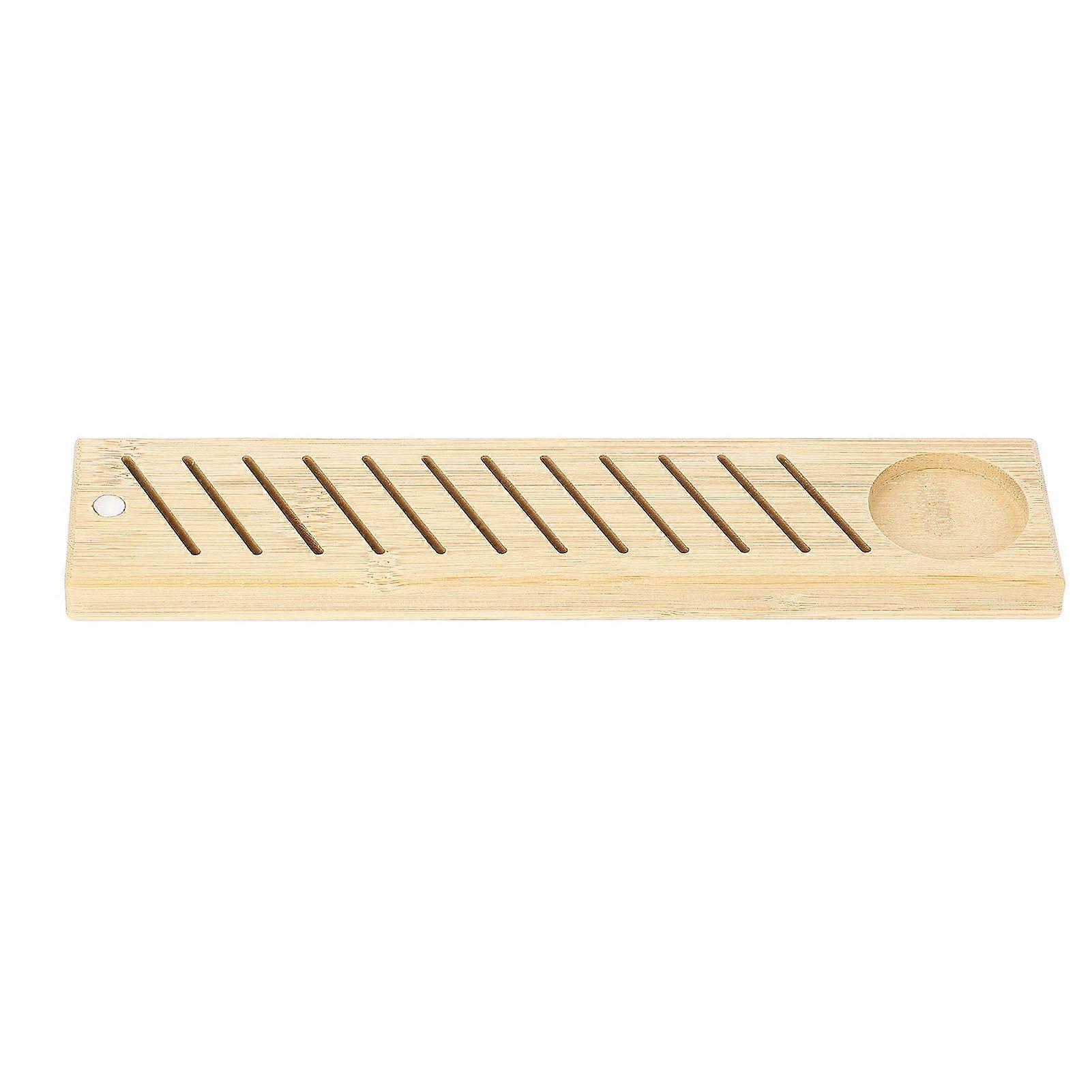 Embroidery Floss Bobbin Rack 12 Slots Bamboo Portable Rectangular Thread Plate Holder Sewing Supplies