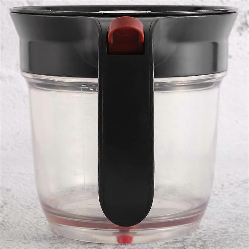1000ML Oil Separator Measuring Cup and Strainer with Bottom Release