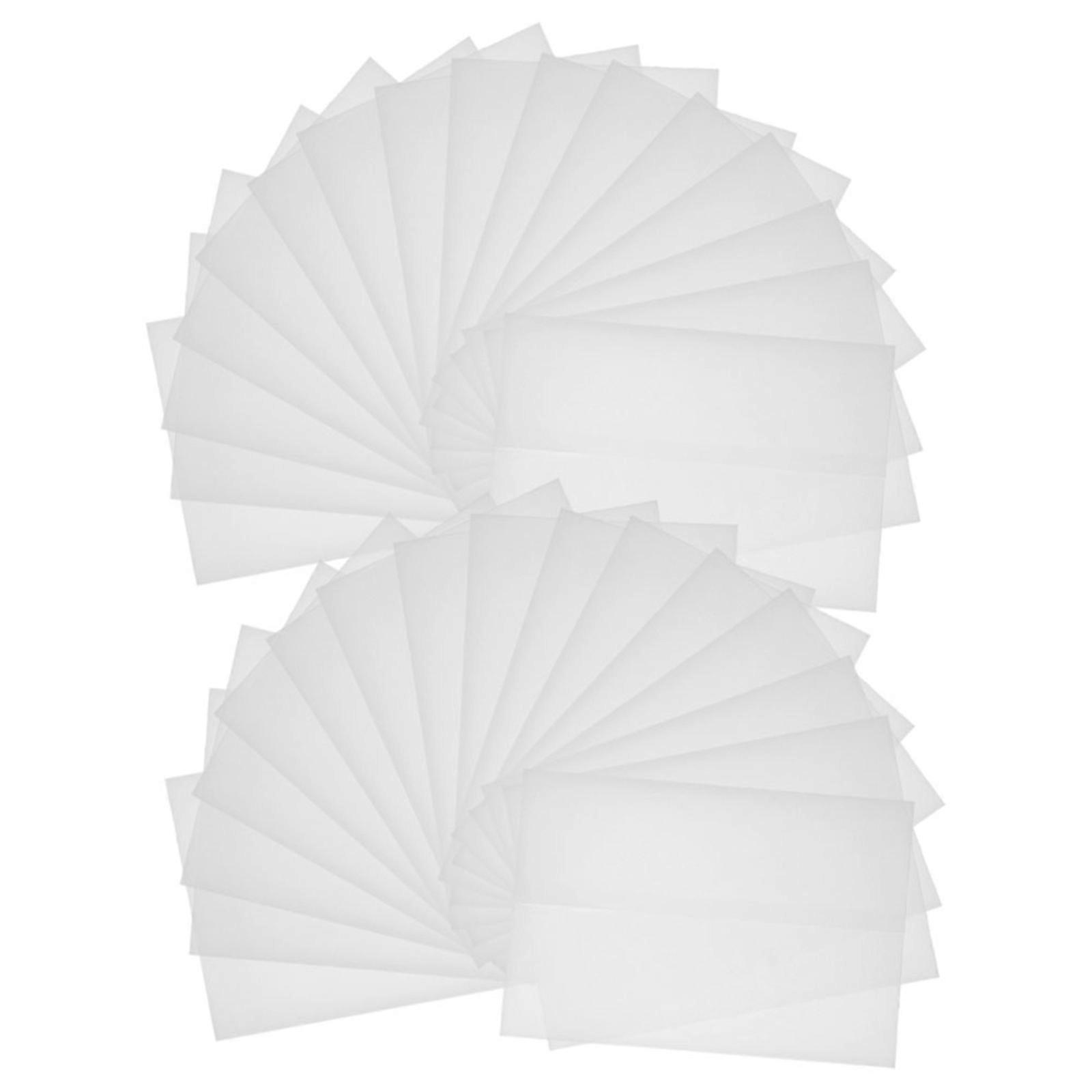 Blank Envelope for Wrapping Use 150Pcs White Translucent Card Parchment Jackets