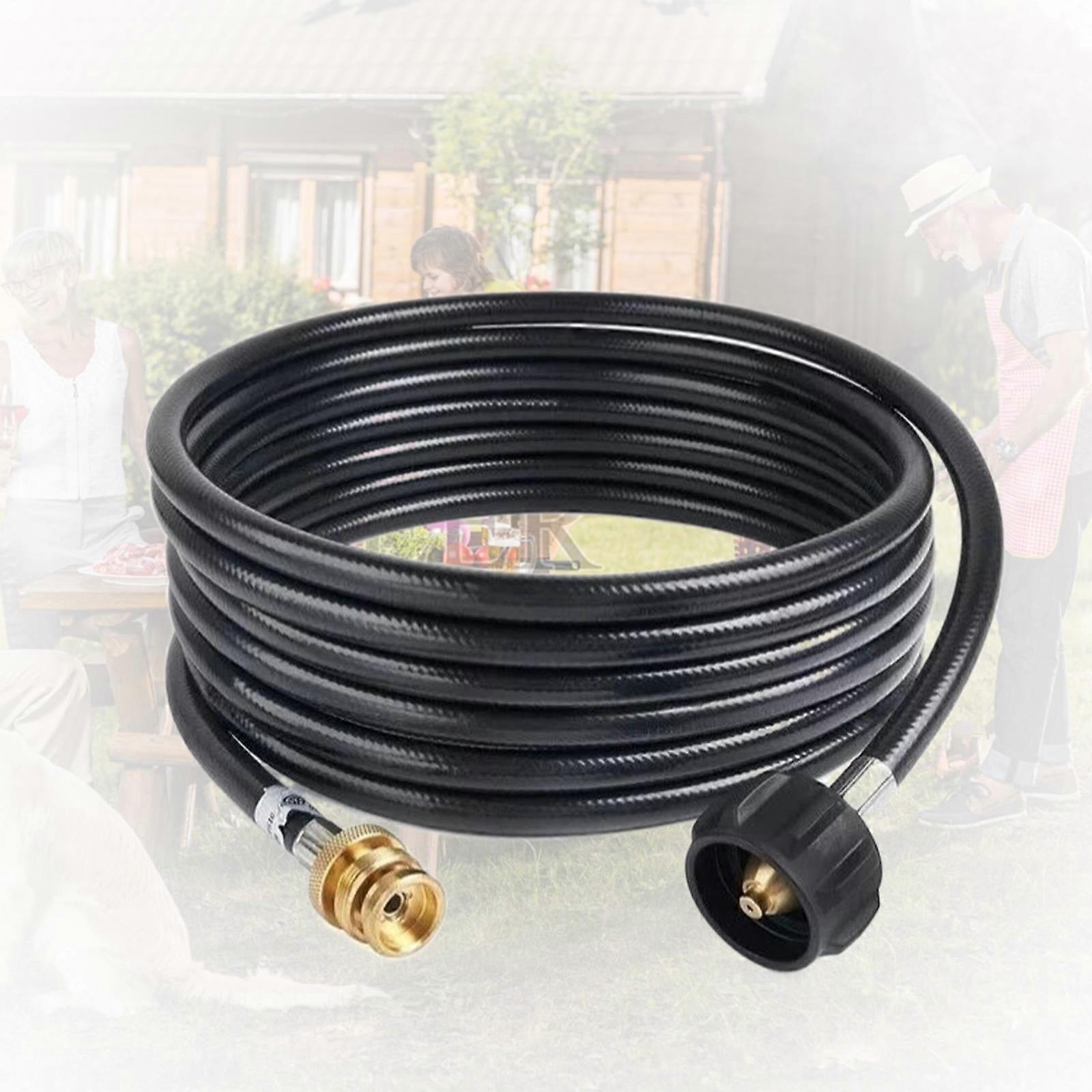 6ft Propane Connector Hose with 1lb to 25lb Adapter, Type 1 Connection, compatible with Camping Stove, Portable Grill, Heater - Propane Tank