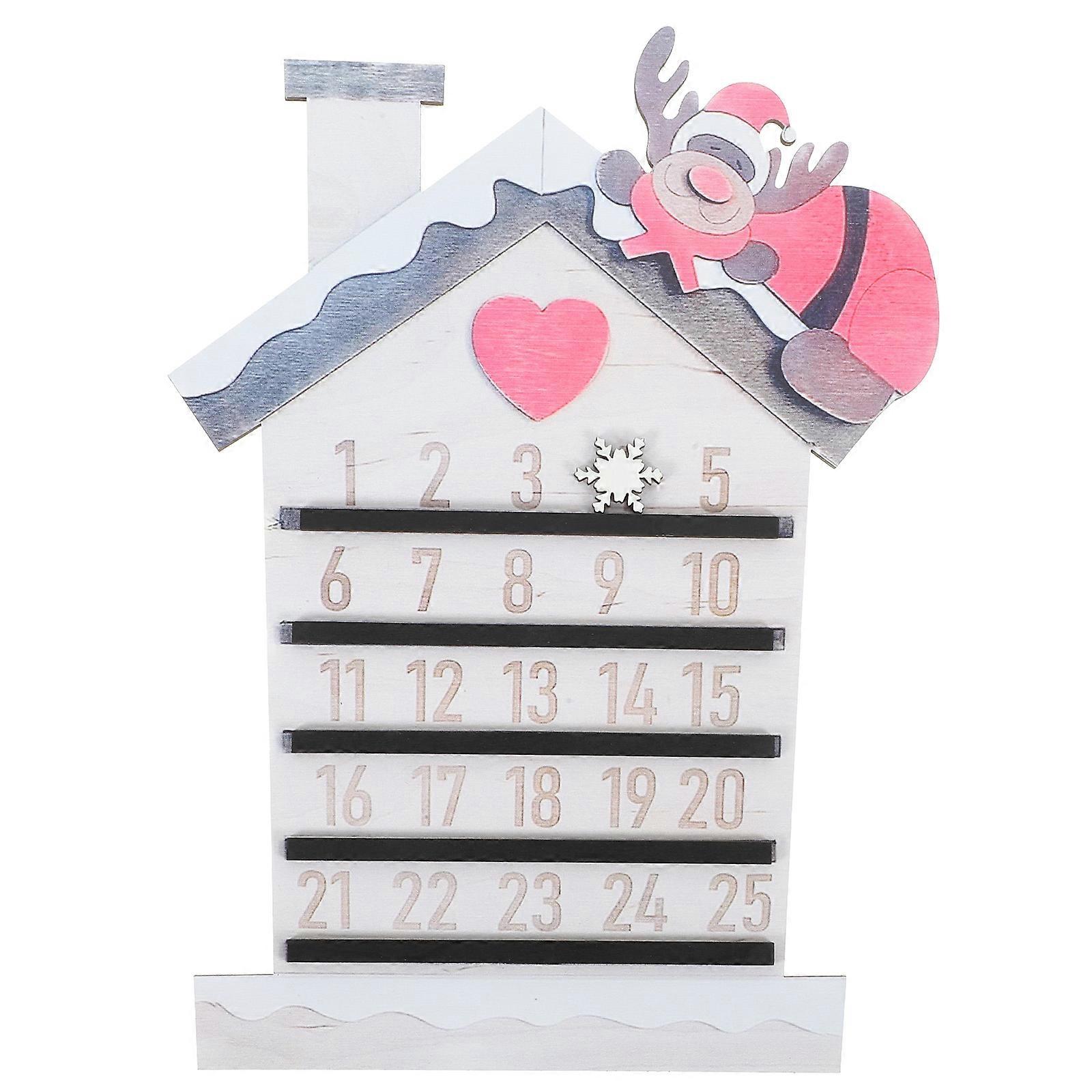 Christmas Style Festive Countdown Sign Multi Color Wooden Xmas Door Sign