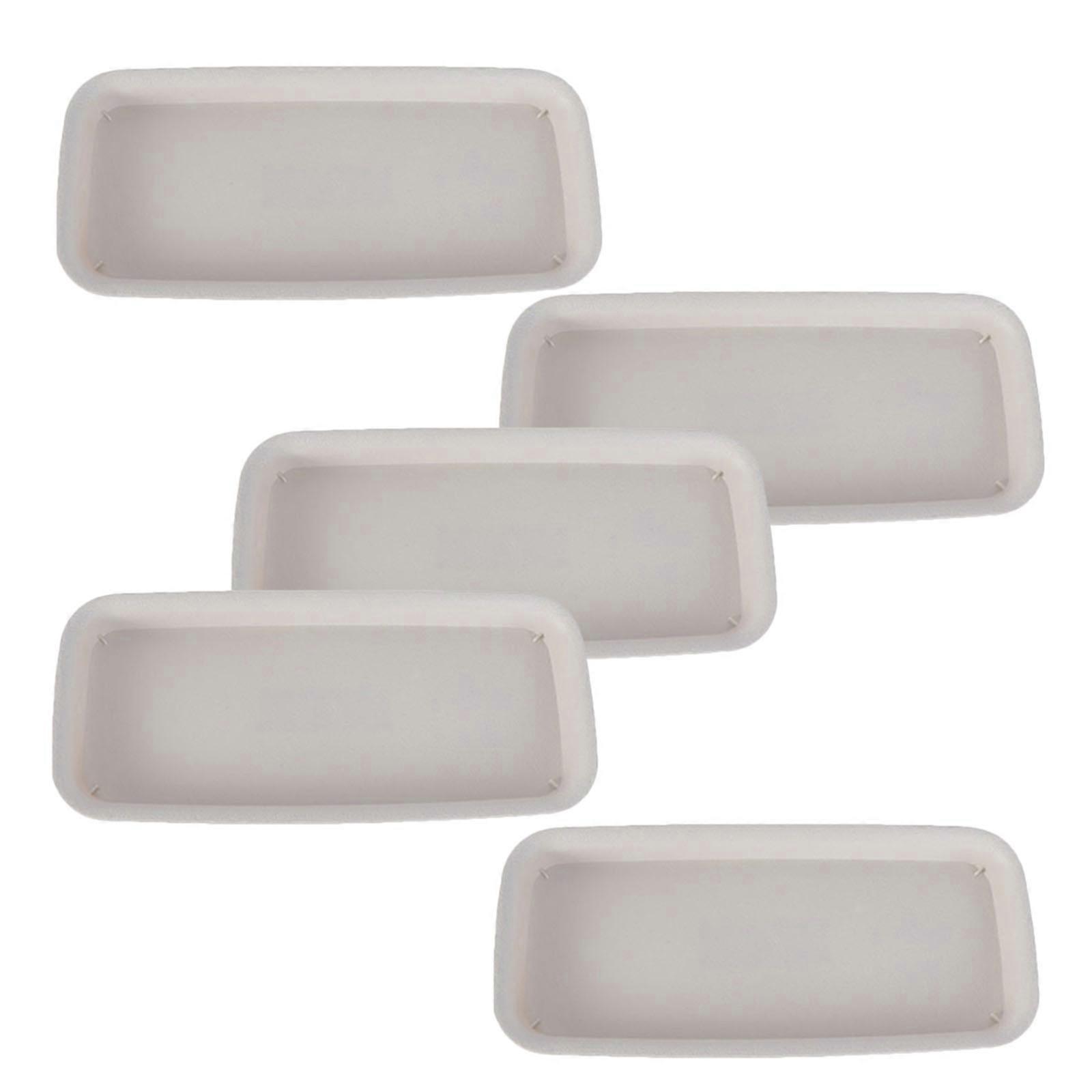 Plastic Plant Saucer Rectangular Tray for Flower Pots 10Pcs Set