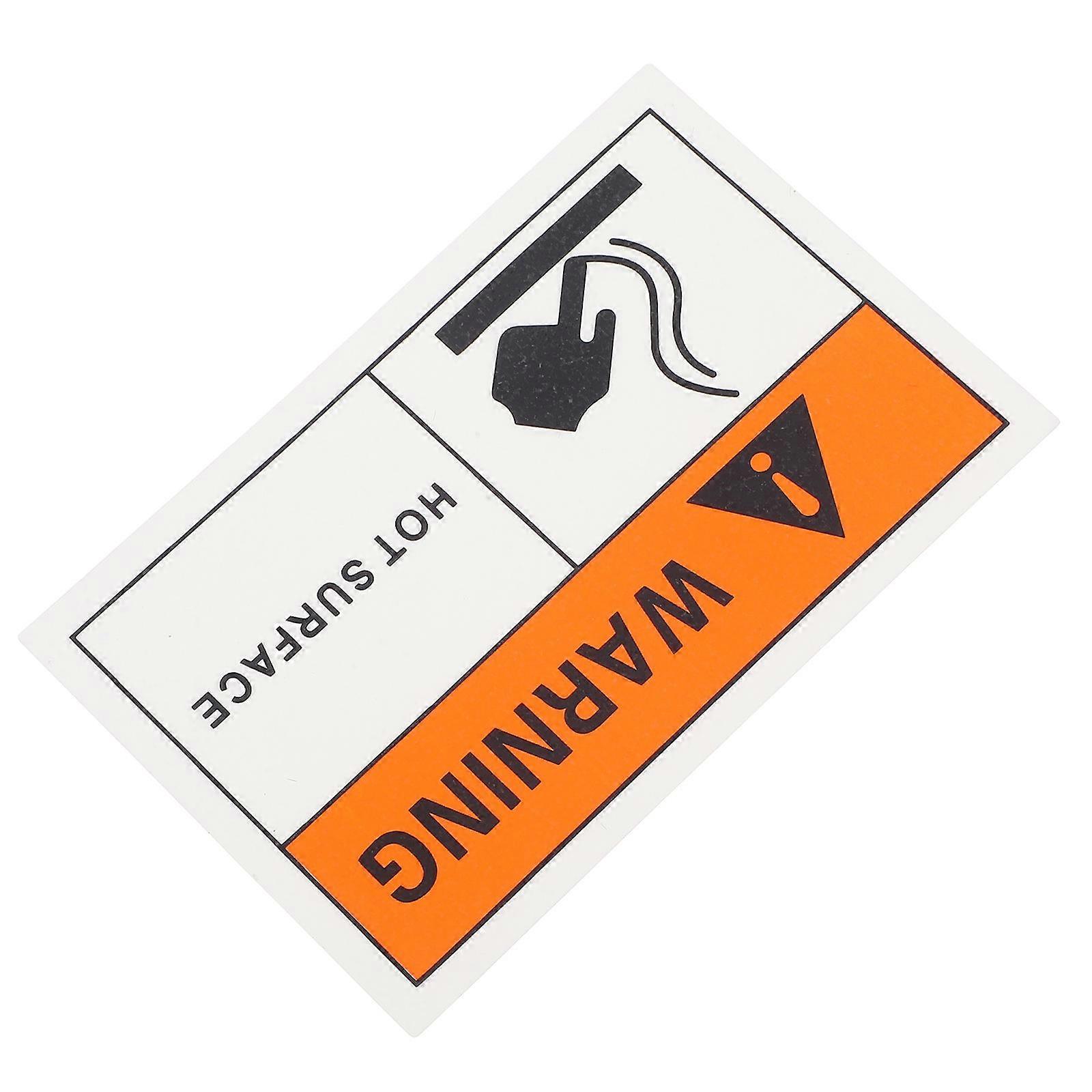 Caution Hot Surface Warning Signs Safety Labels for Warning 2Pcs Plastic Stickers