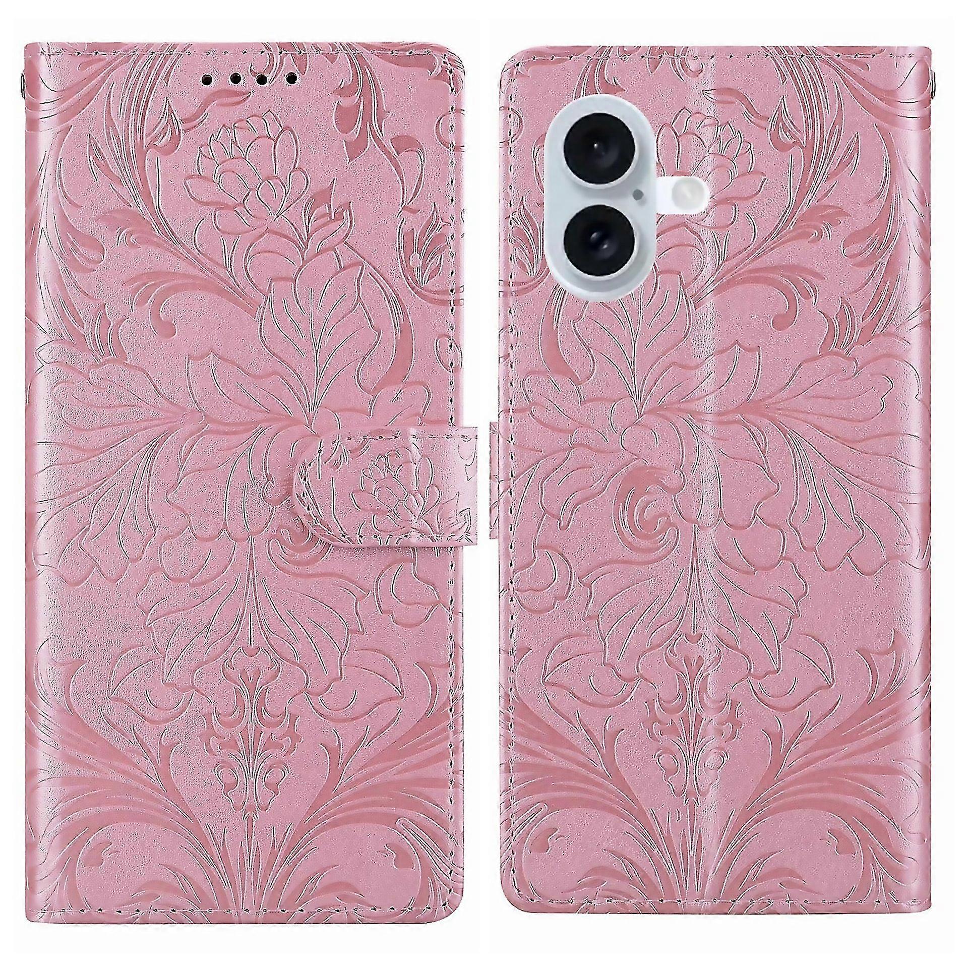 For Embossed Floral Pattern Leather Phone Designed For Modern Living