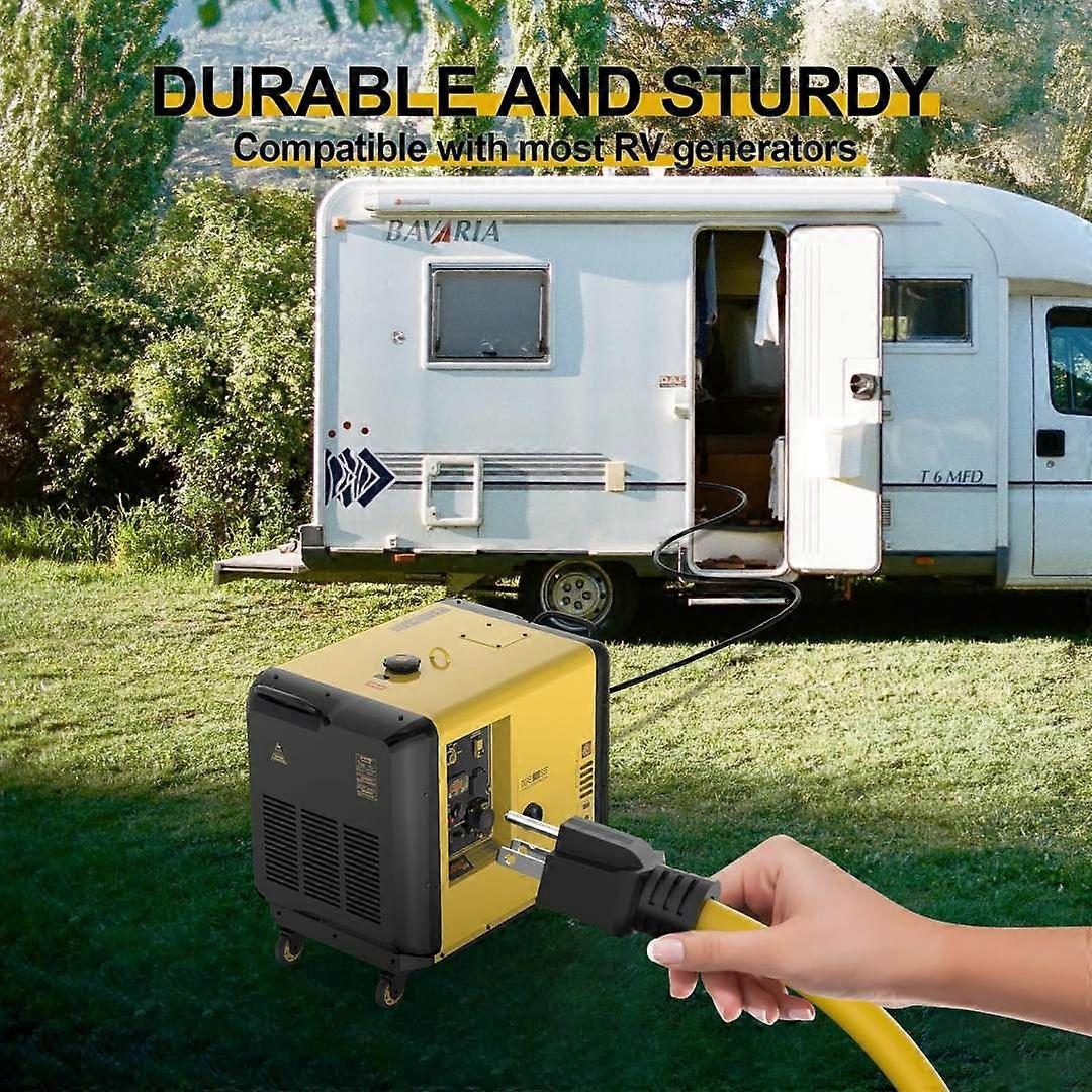 3 fork plug to dual male extension cable for RV power adapter cable for switch conversion NO.0946