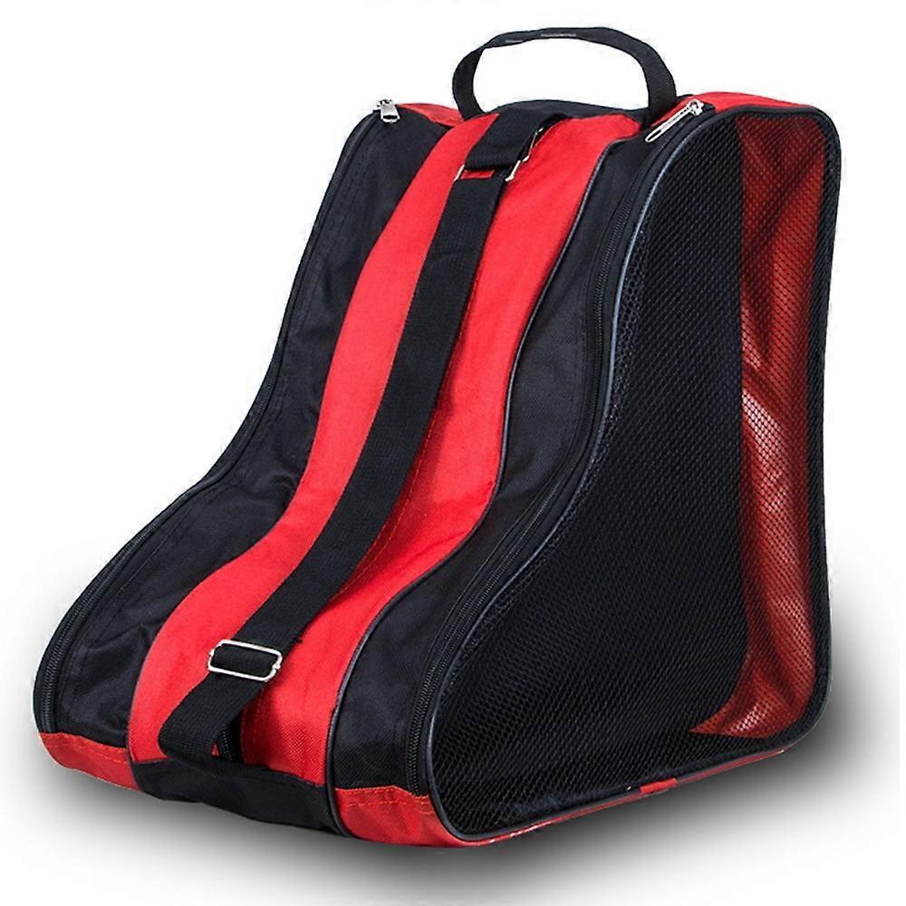 AoHao Red Roller Skate Bag with Adjustable Shoulder Strap and handle