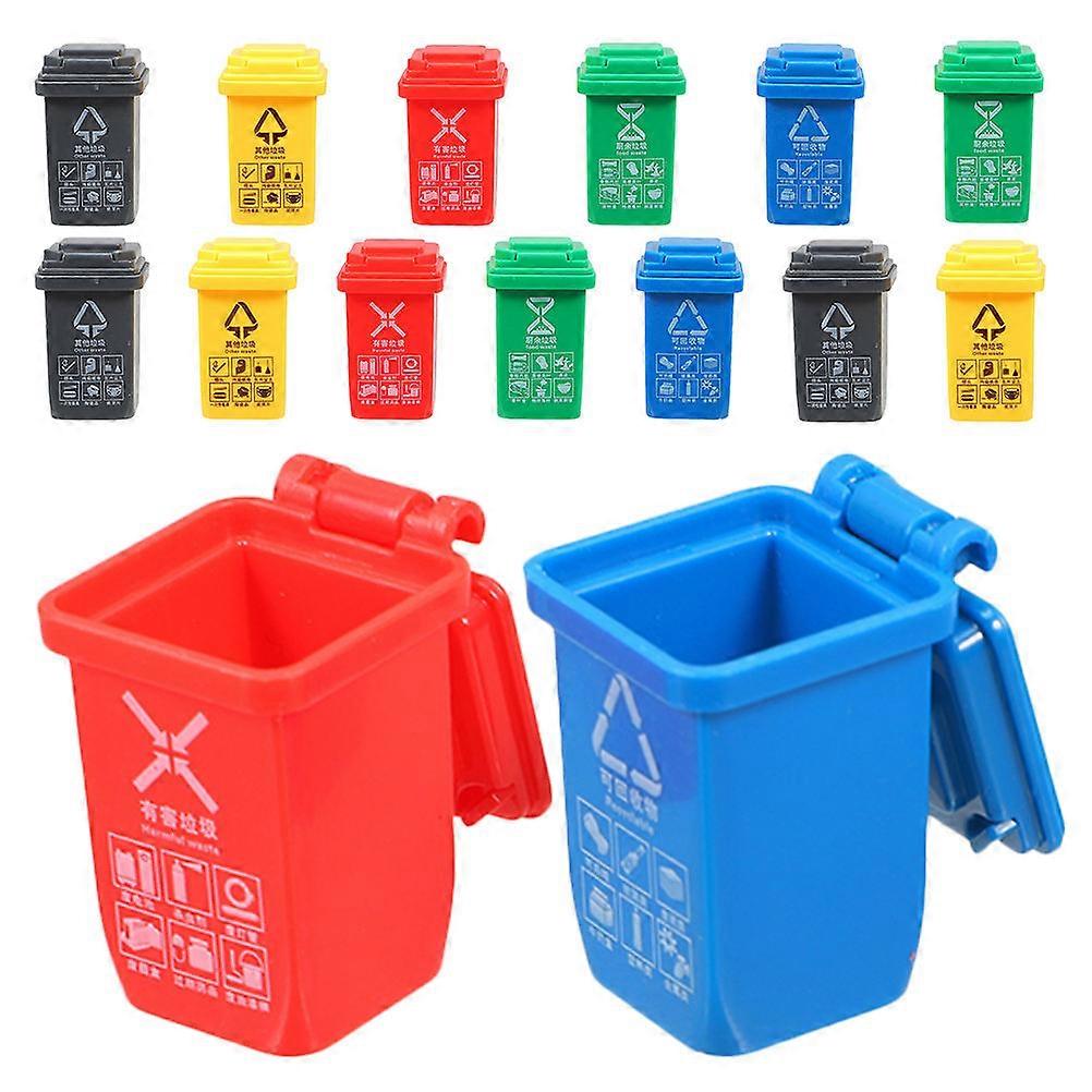 Mini Desktop Trash Can Dollhouse Accessories for Decor 75Pcs Pack