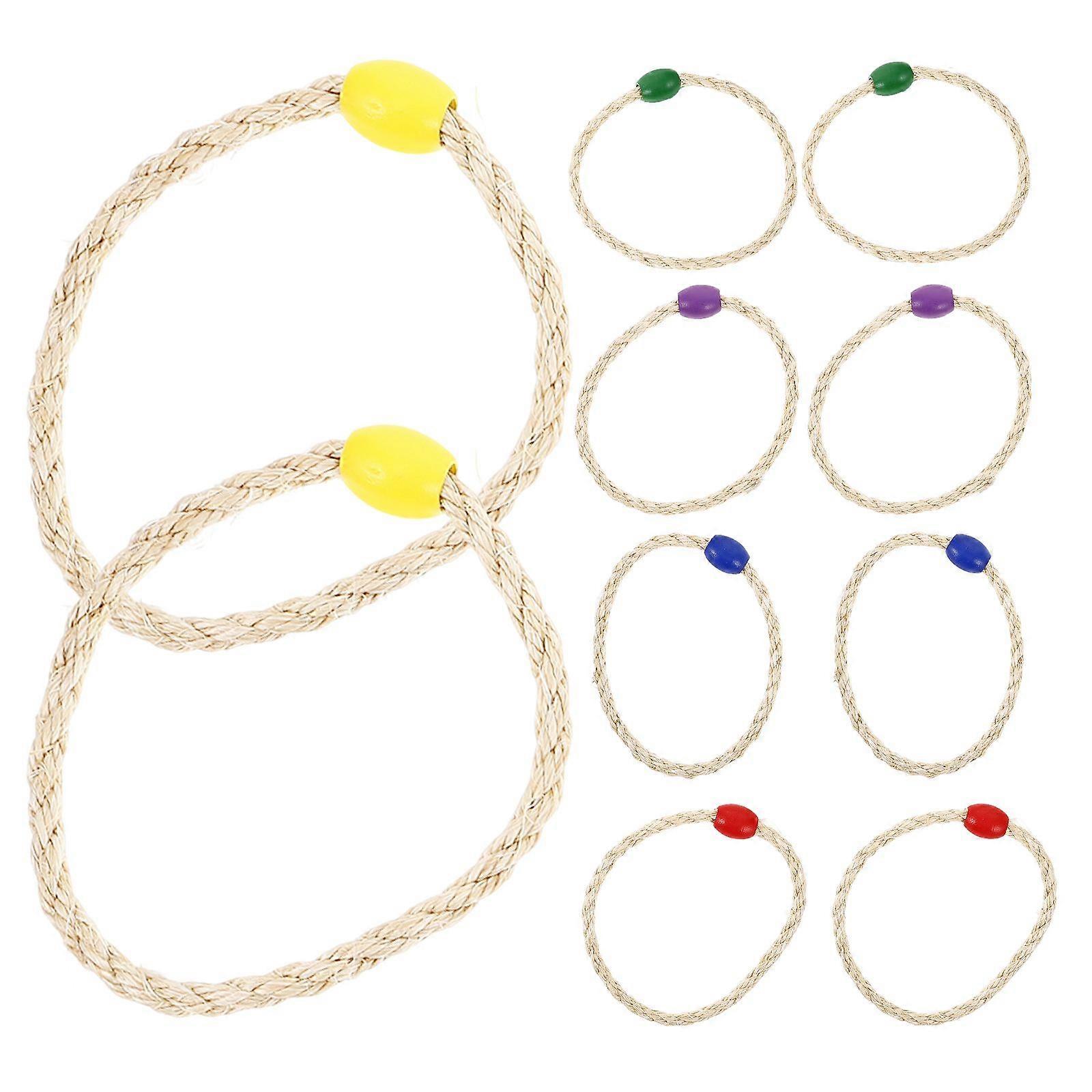 10pcs Ring Toss Rings Throwing Ring Toys Kids Ring Toss Toy Toss Rings Replacement For Carnival Party Garden Game Toss Ring Game Set