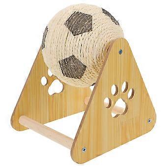 Balle à gratter pour chat : jouet interactif pour chat – support et balle à gratter pour animaux de compagnie pour l'intérieur – accessoires pour le soin des griffes