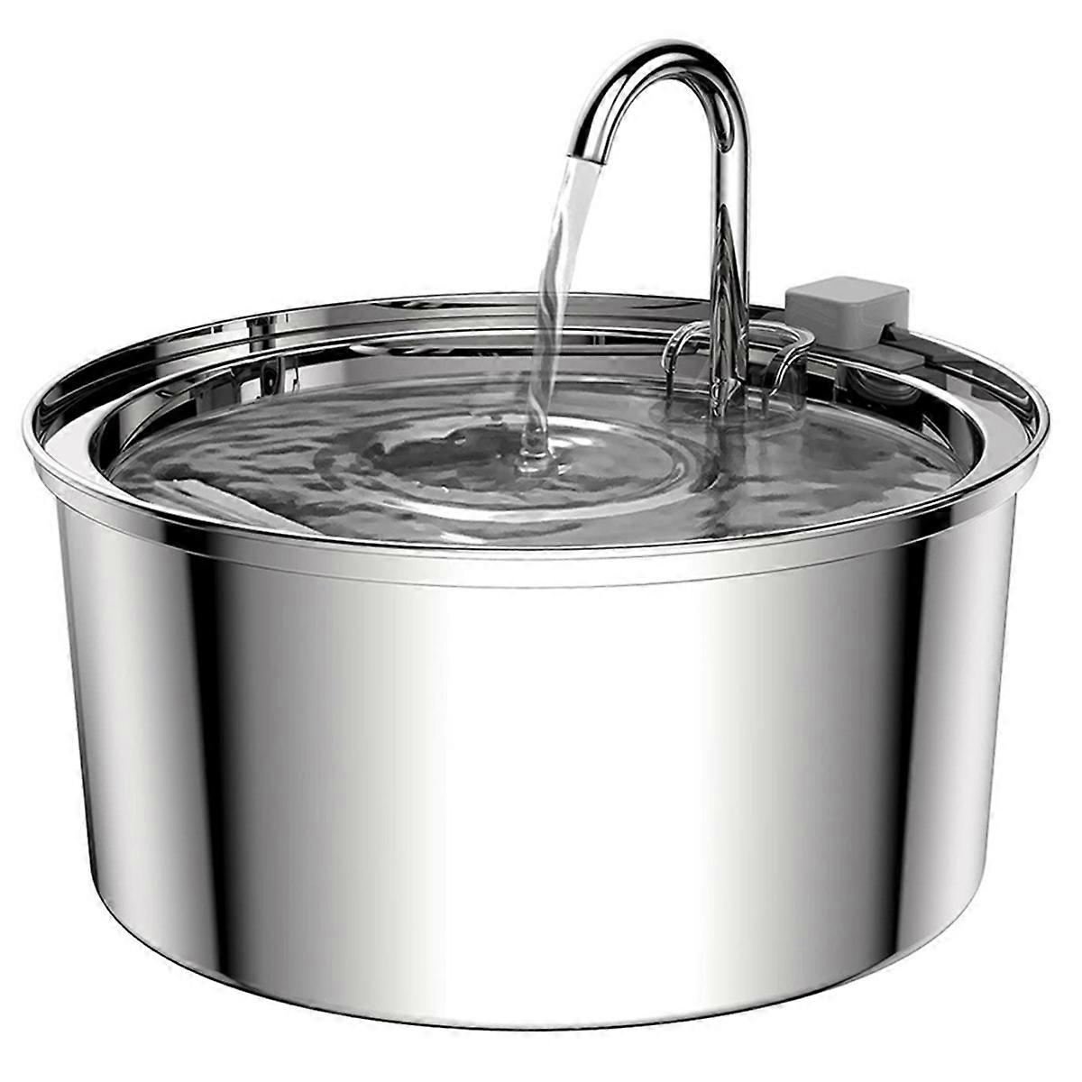 3.2L Nerezová Ocel Kočka Pes Domácí Mazlíček Pít Vodní Fontána Dobíjecí Automatický Podavač Vody Pohybový Senzor Mísa