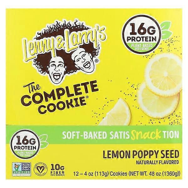 Lenny & Larry's, The Complete Cookie®, Lemon Poppy Seed, 12 Cookies, 4 oz (113 g) Each
